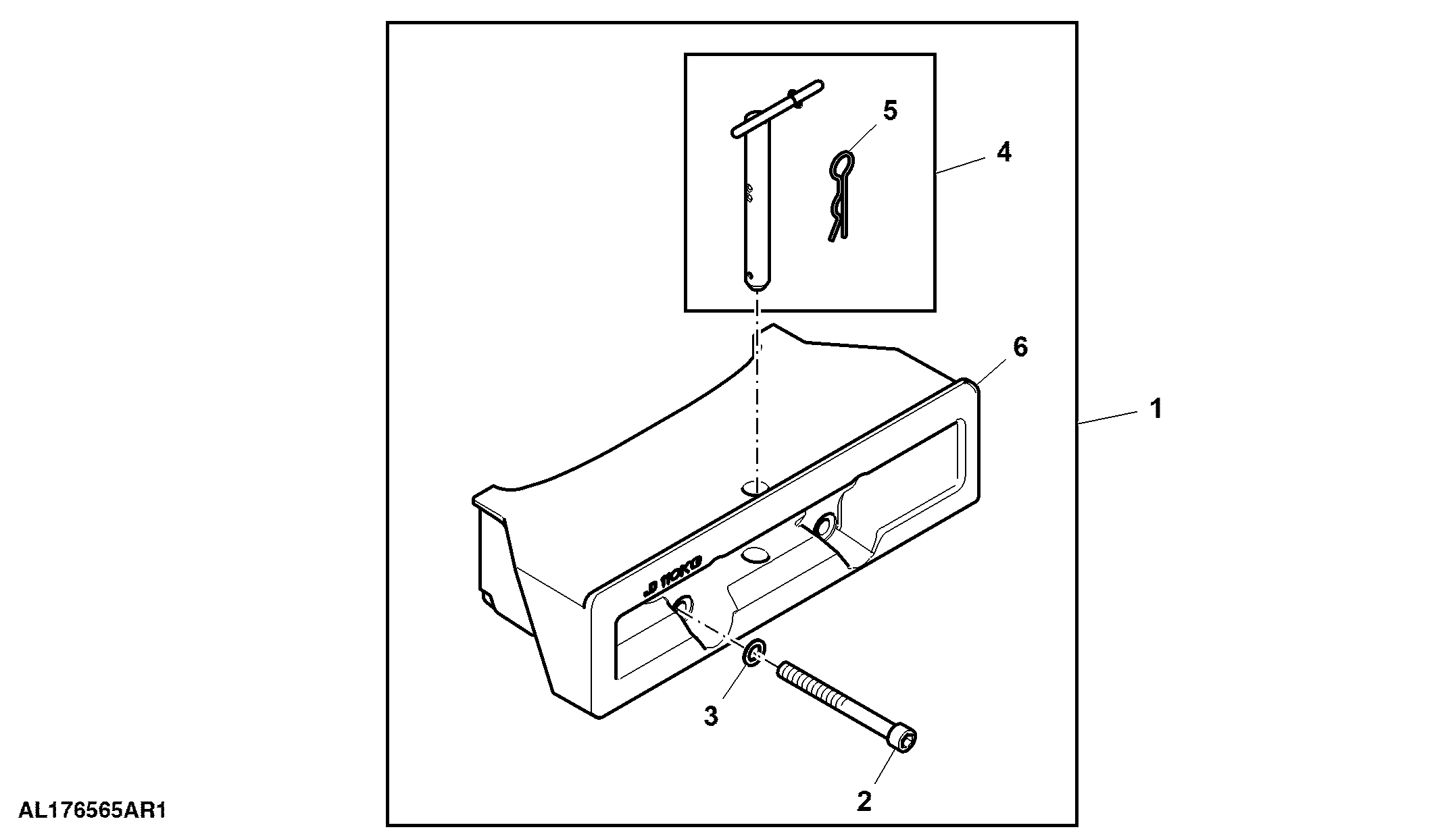 Attachment, Main Frame Basic Weight, W/ Pin, 110 kg