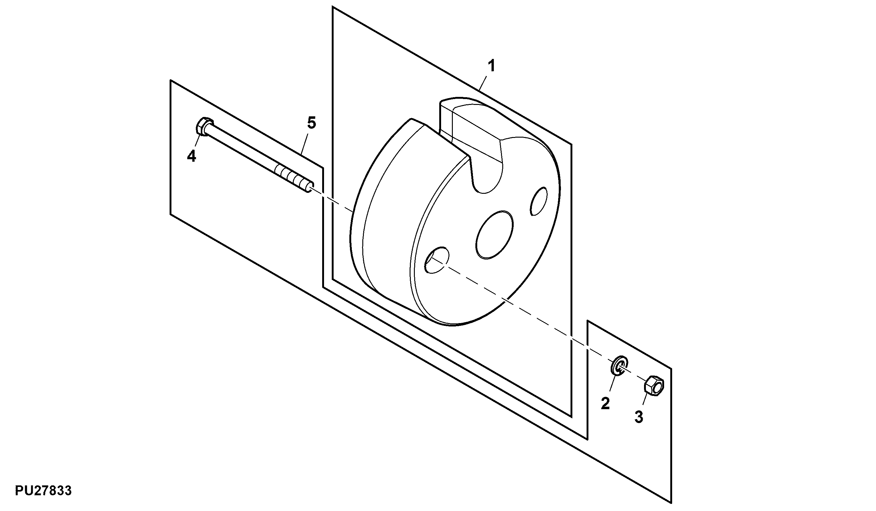 Wheel Weight and Mounting Hardware, 30 lb, Front