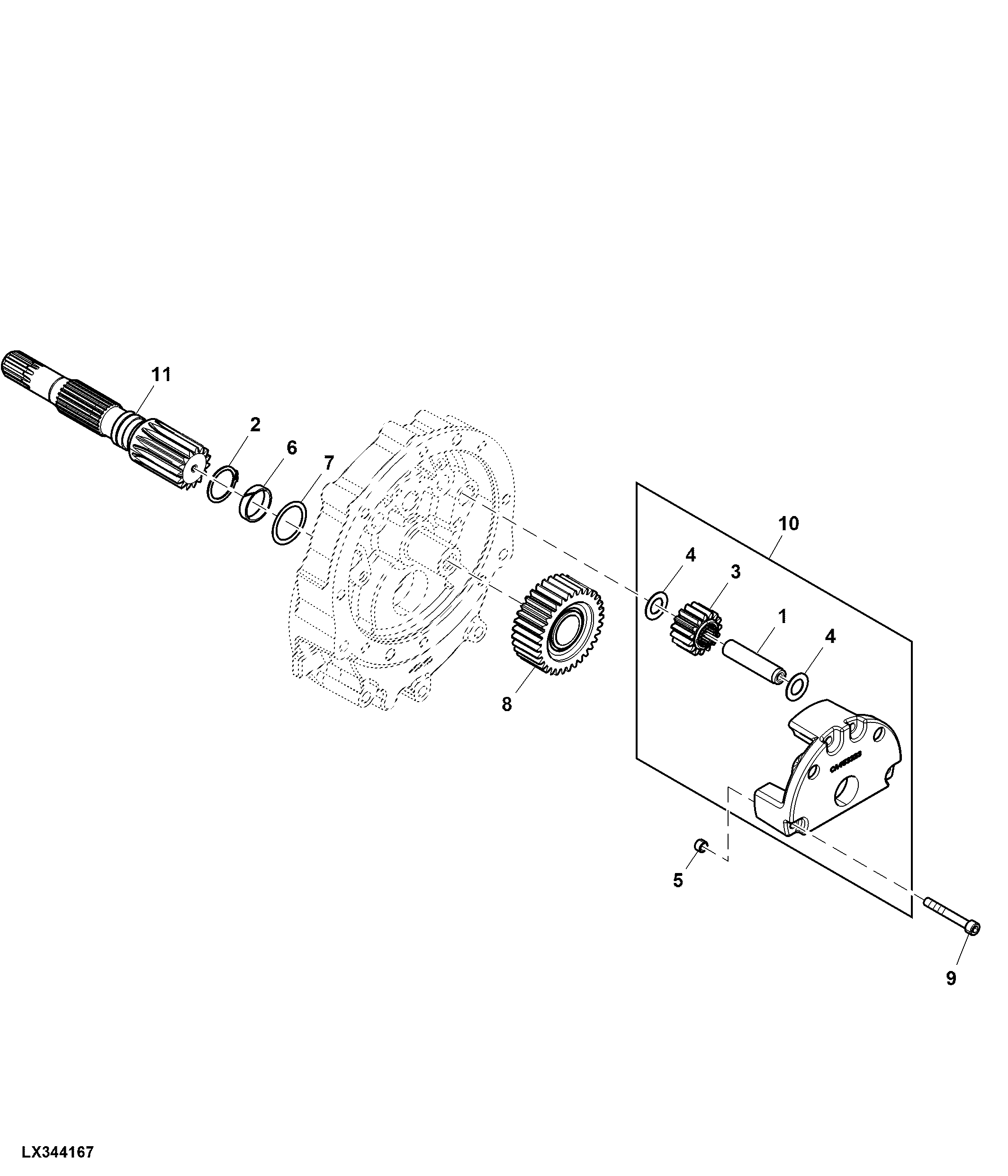 Wheel Shaft, Final Drive, Narrow Version, Cab