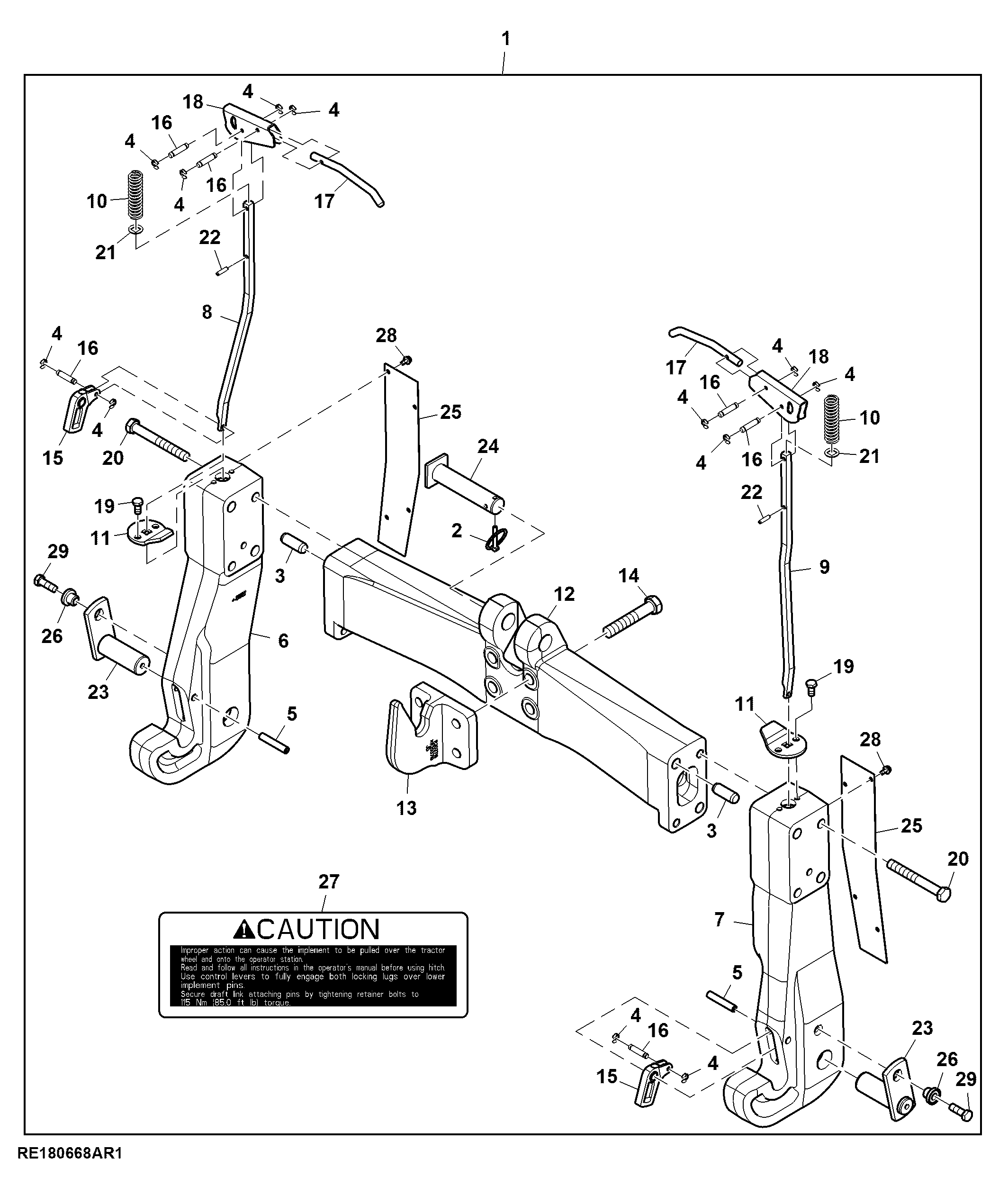 Quick coupler, Category III / III N, Attachment