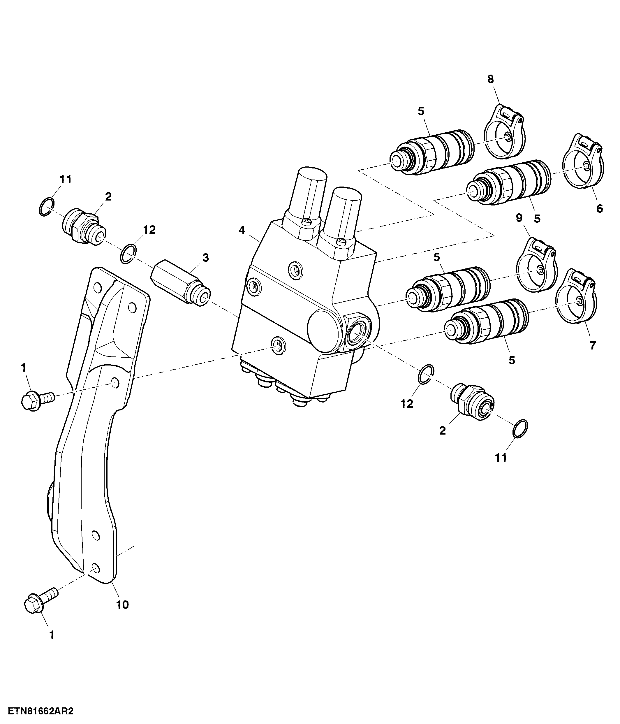 Dust Cap And Quick Connect Couplers, Standard Dual Rear SCV