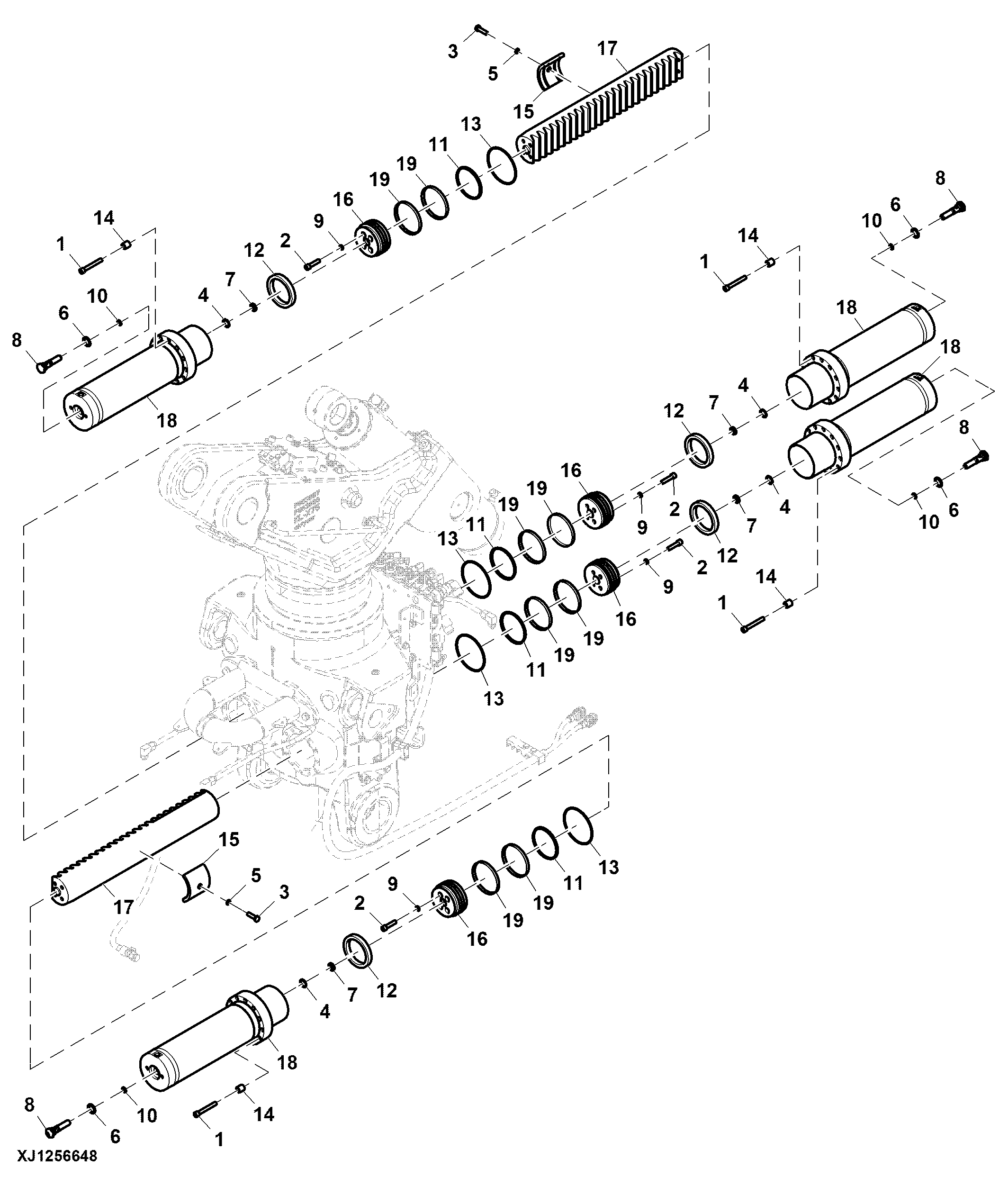 Slewing Cylinder, Rotating Boom Platform, CH9