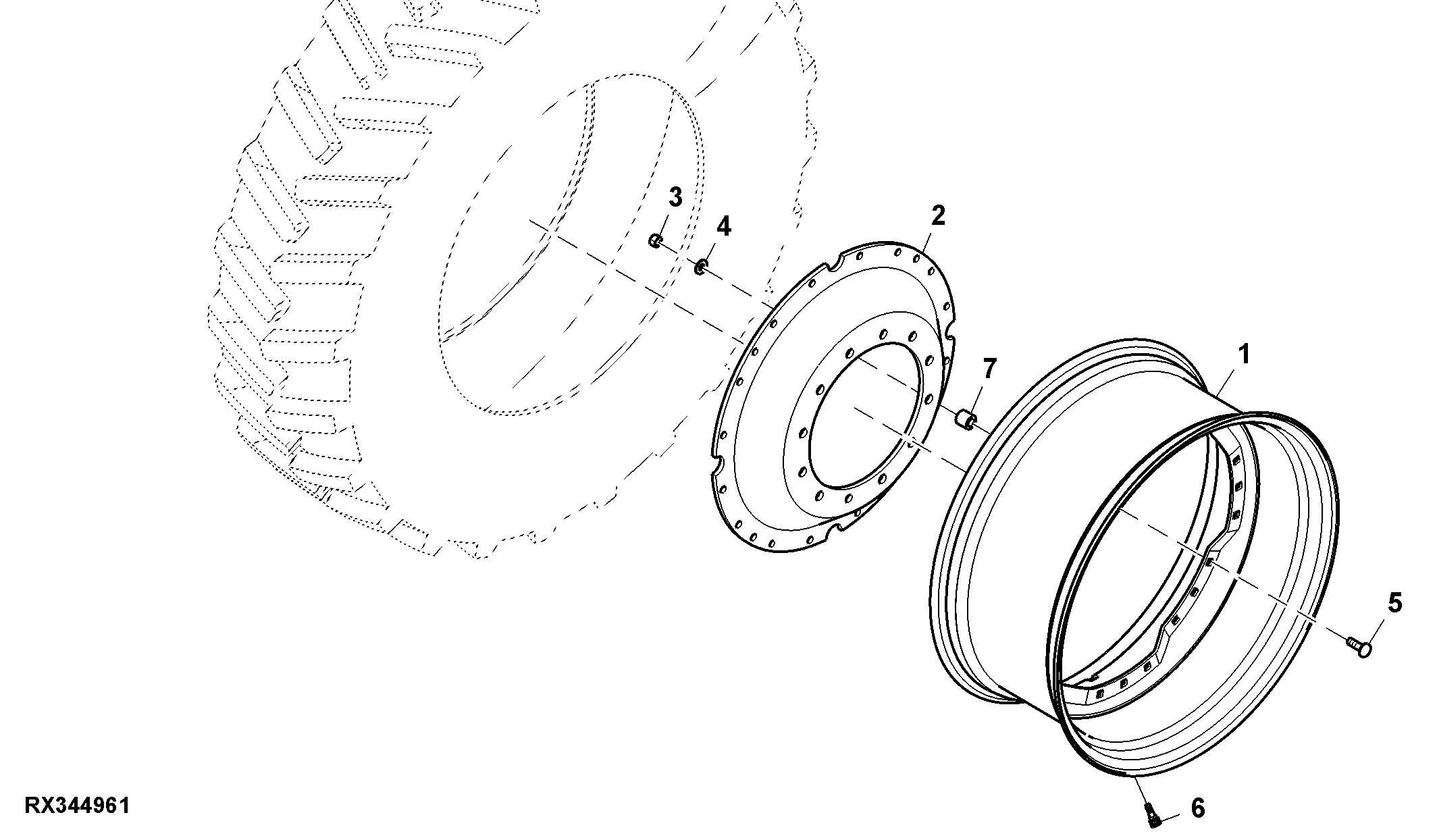 Front Wheel, 8 Positions, Group 43 Tires (LH Illustrated)