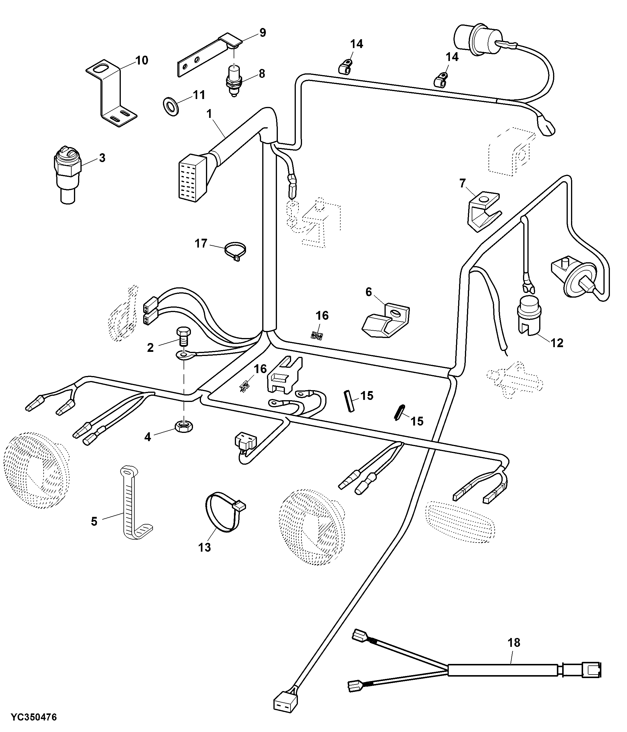 Platform Wiring Harness, Hydro Drive (Optional)