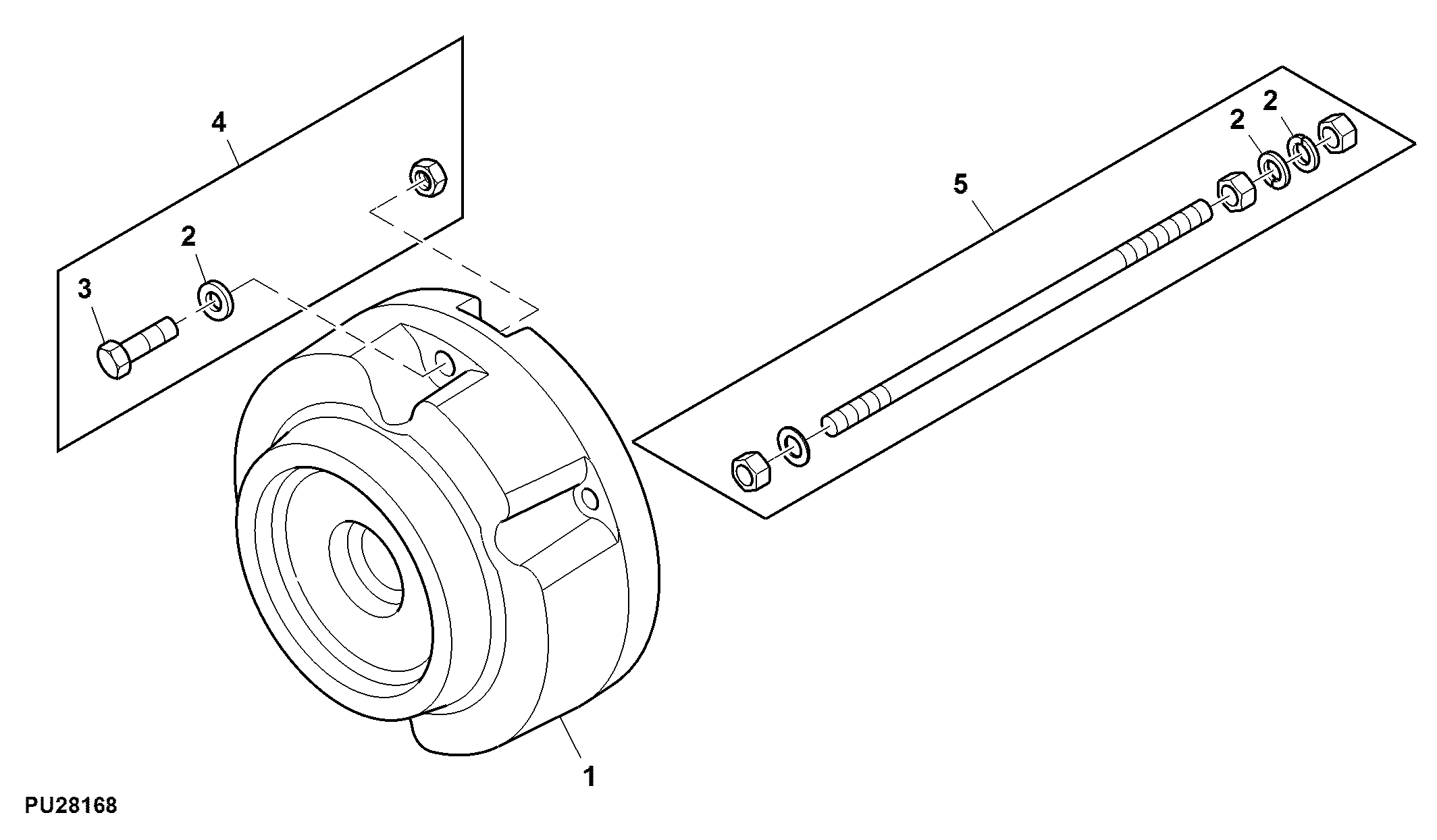 Wheel Weight and Mounting Hardware, 70 lb, Rear