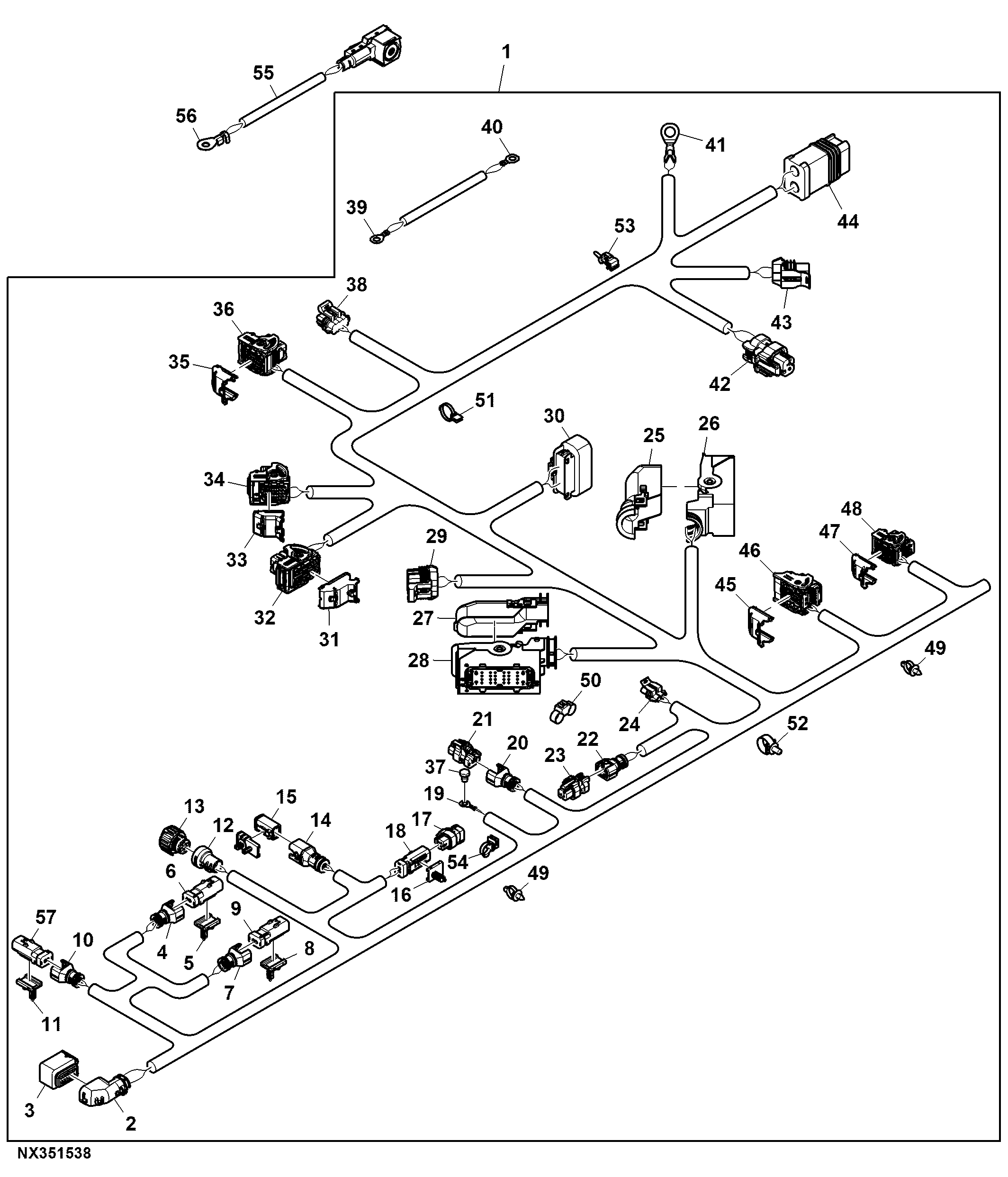 Chassis Wiring Harness (1/3) (188001 - 208000)