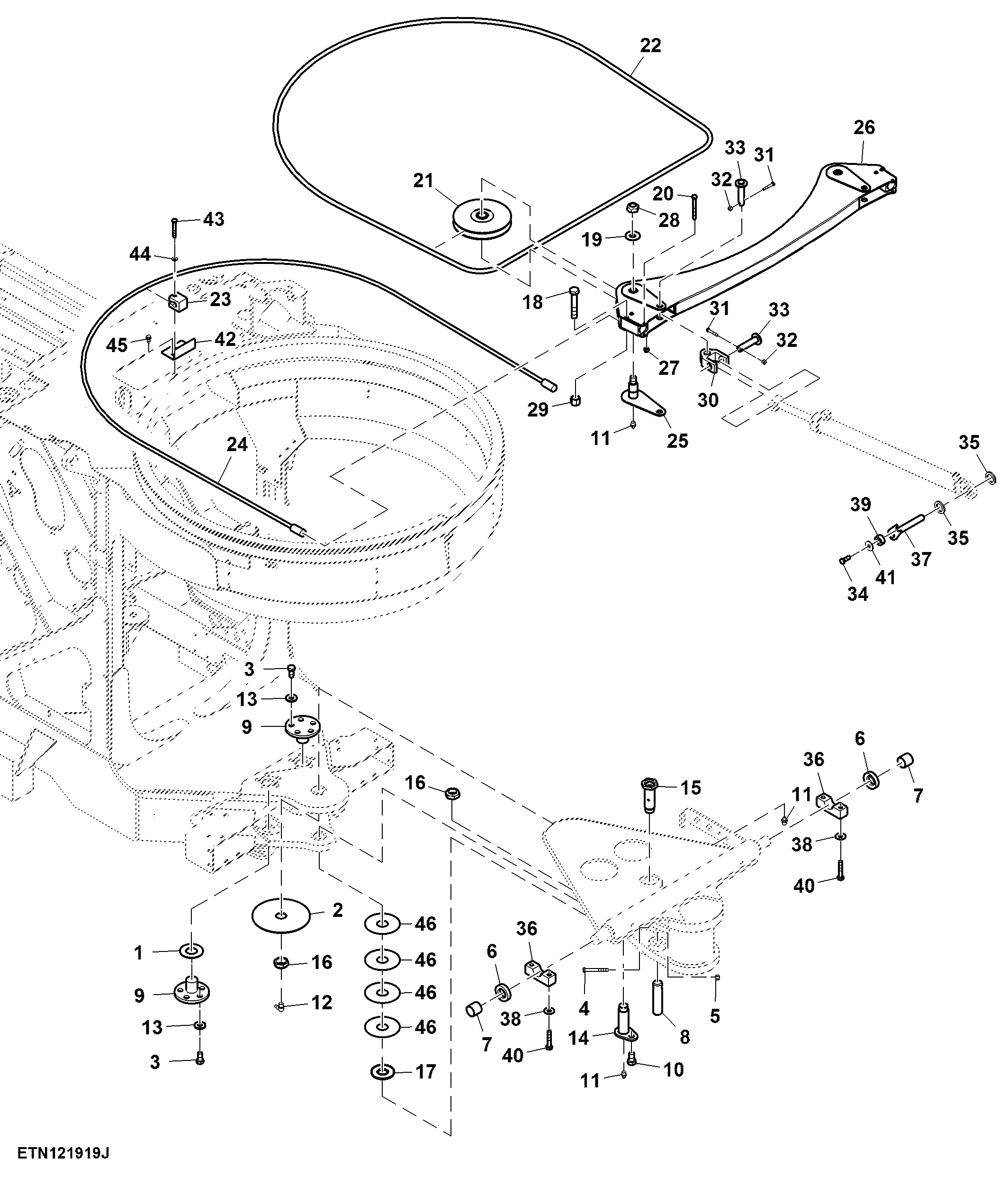 Elevator Attaching Cable and Sheaves ( - 171262)