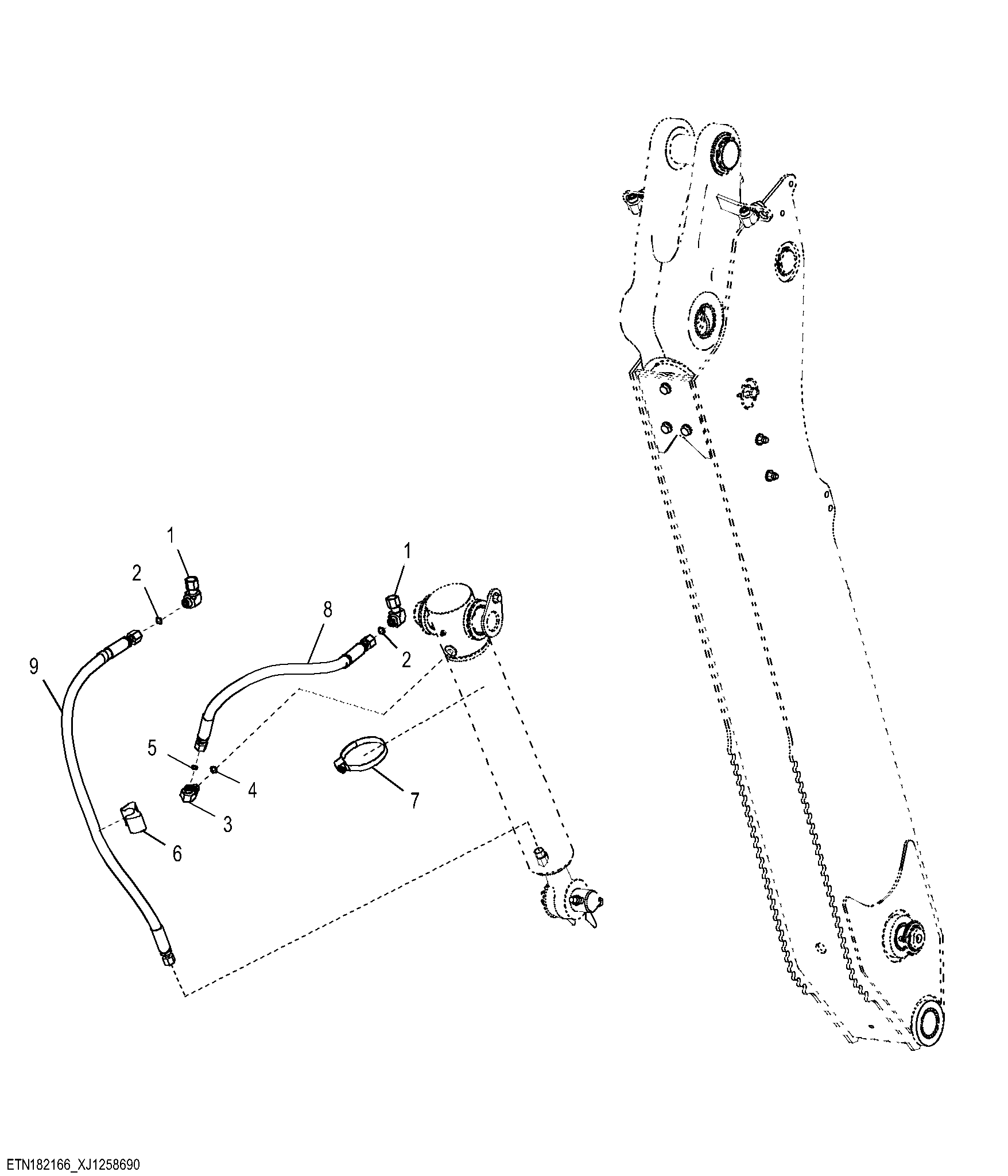 Thumb Cylinder Hydraulics, Standard Dipperstick