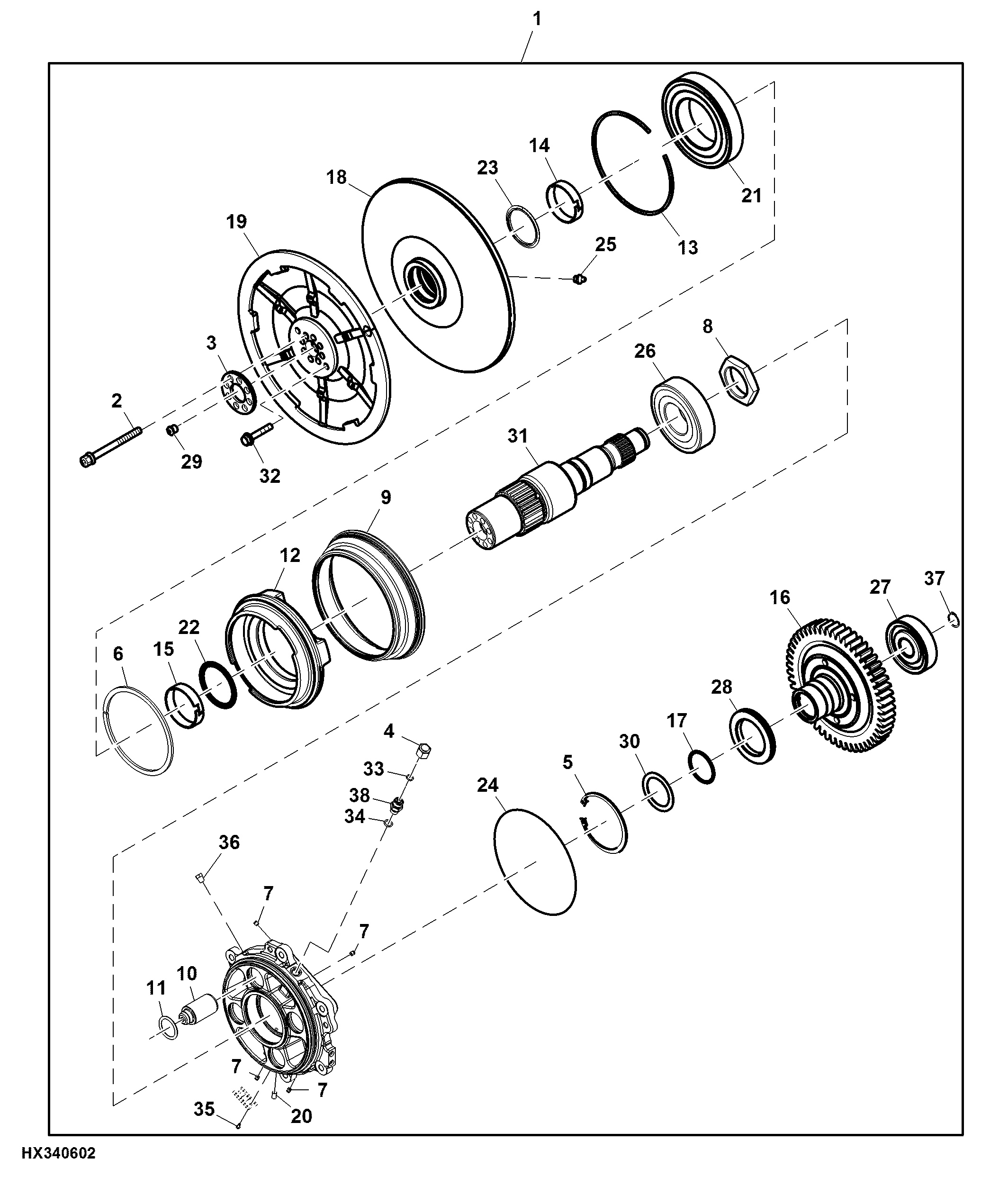 Fan Drive, 13.5 L Driver Unit - Interim Tier 4