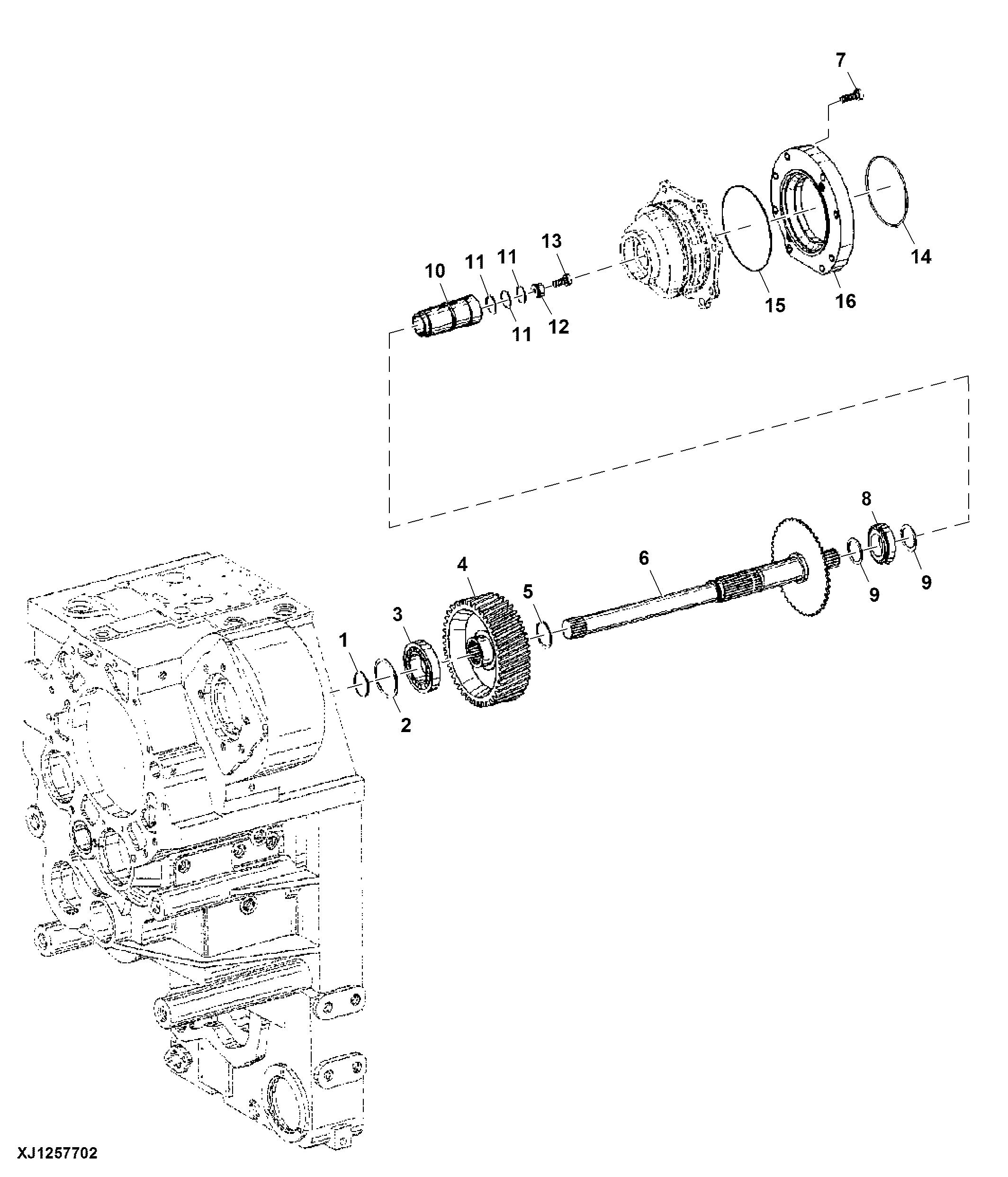 Transmission and Hydraulic Pump Drive Shaft (586280 - )