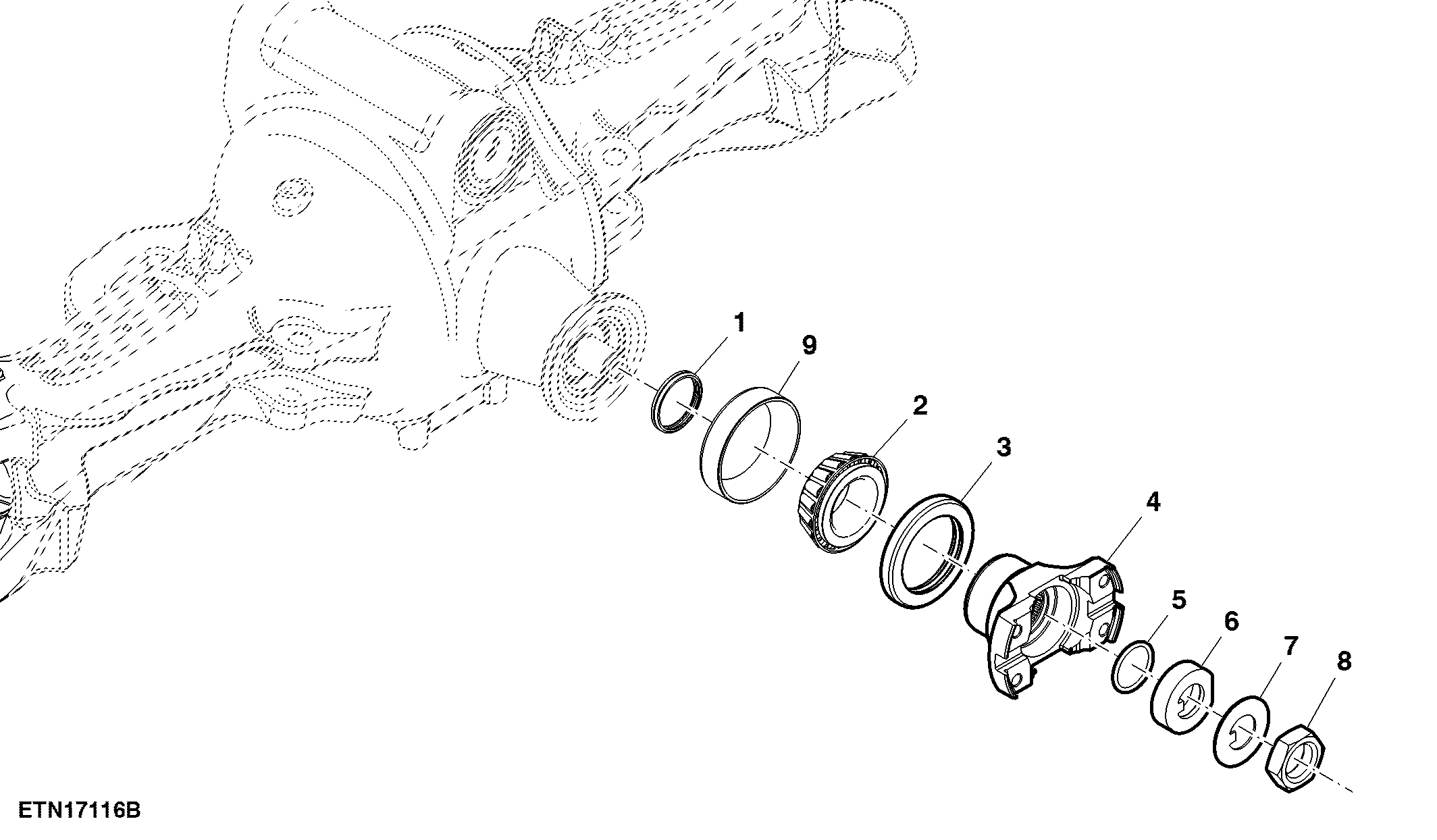 Input Drive Elements, Front Axle, 1150 MFWD