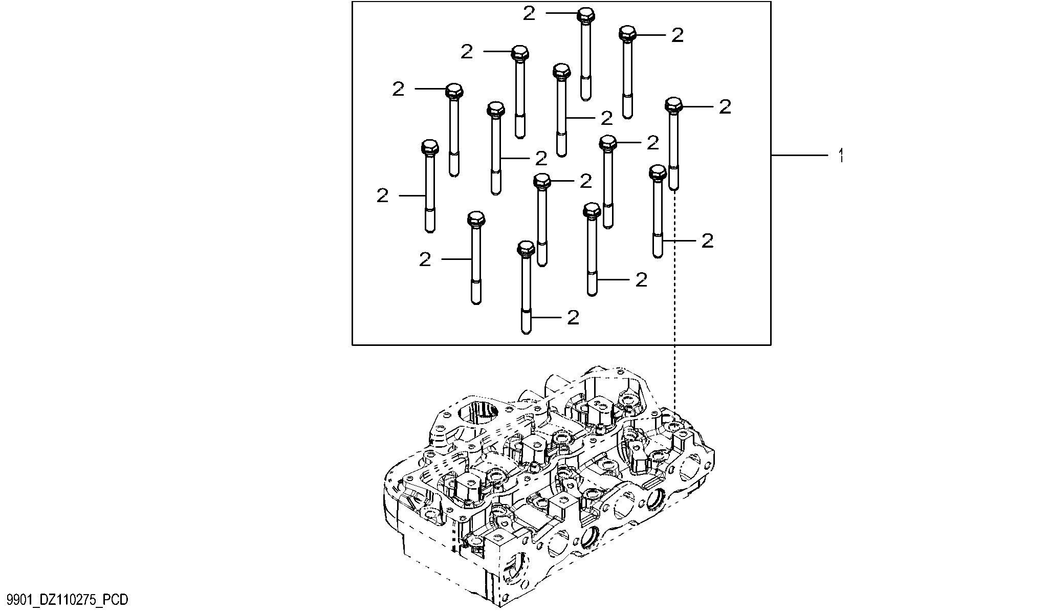 9901 Cylinder Head Bolt Kit
