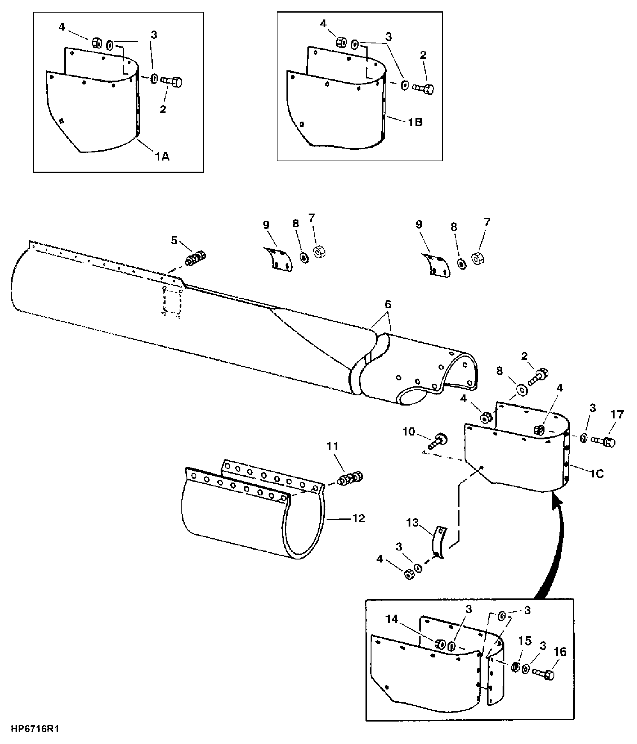 Horizontal Unloading Auger Housing ( 14 ft and 17 ft )