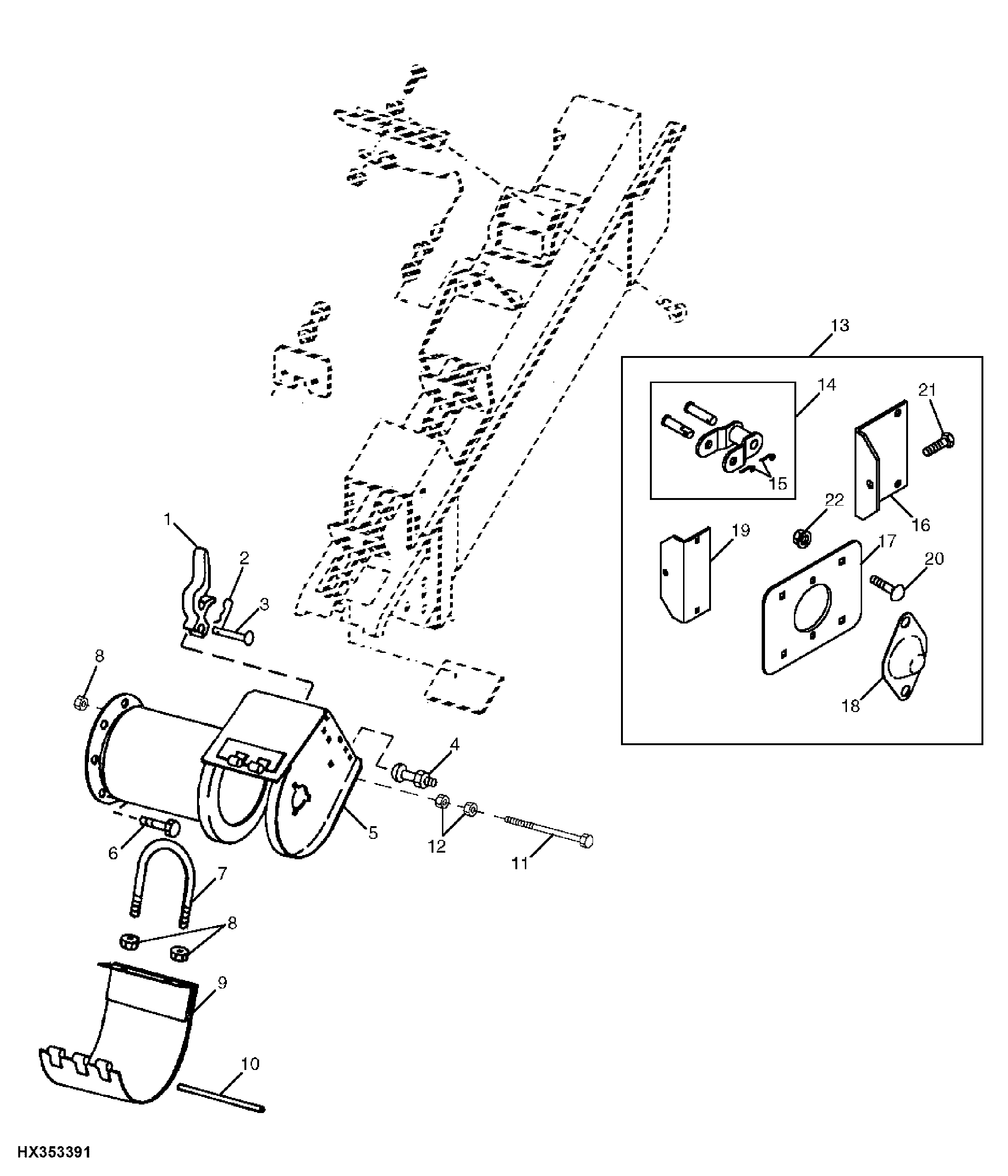 Clean Grain Lower Elevator and Conveyor Chain