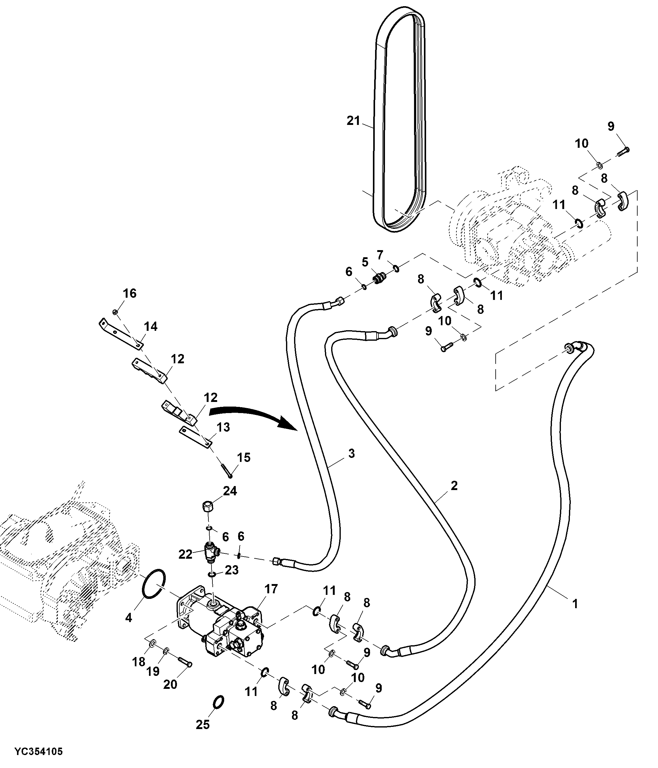 Hydraulic Motor and Hydraulic Lines, Hydro Drive