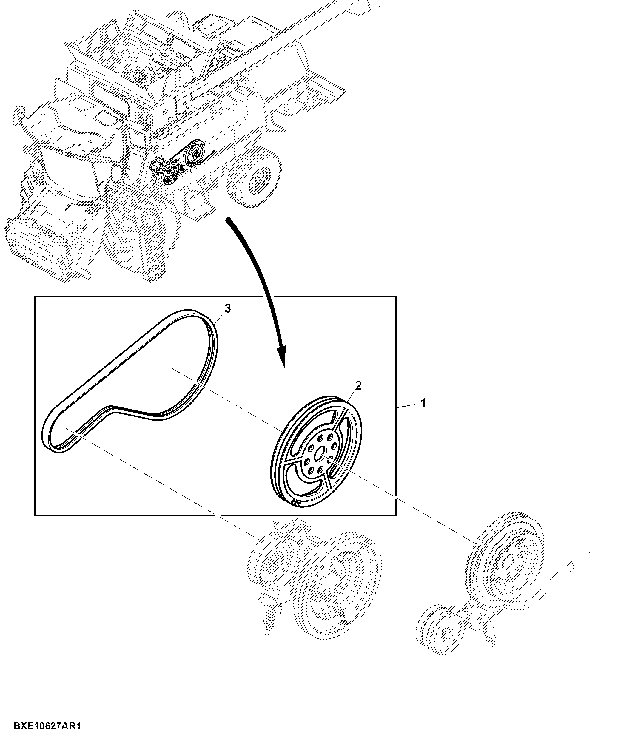 Tine Separator Speed Reduction Rotor, Attachment