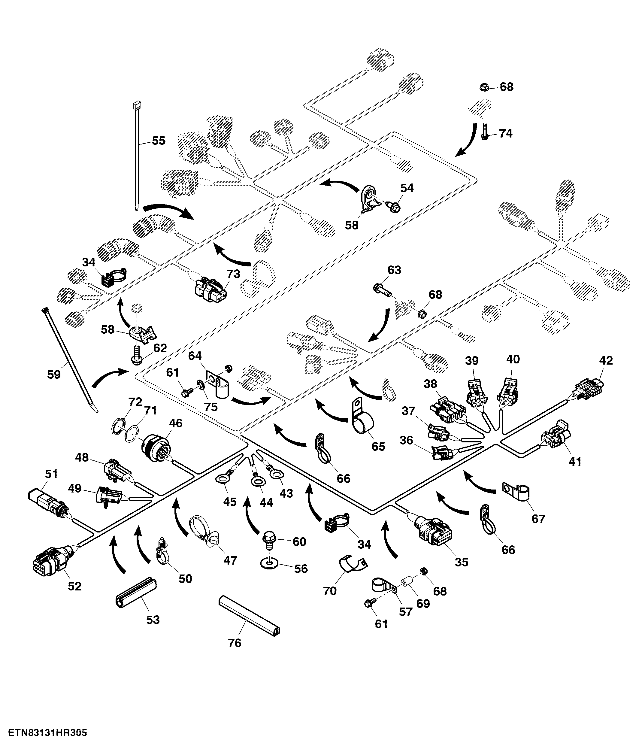 Main Wiring Harness, Left Control Unit 2 (5/5)