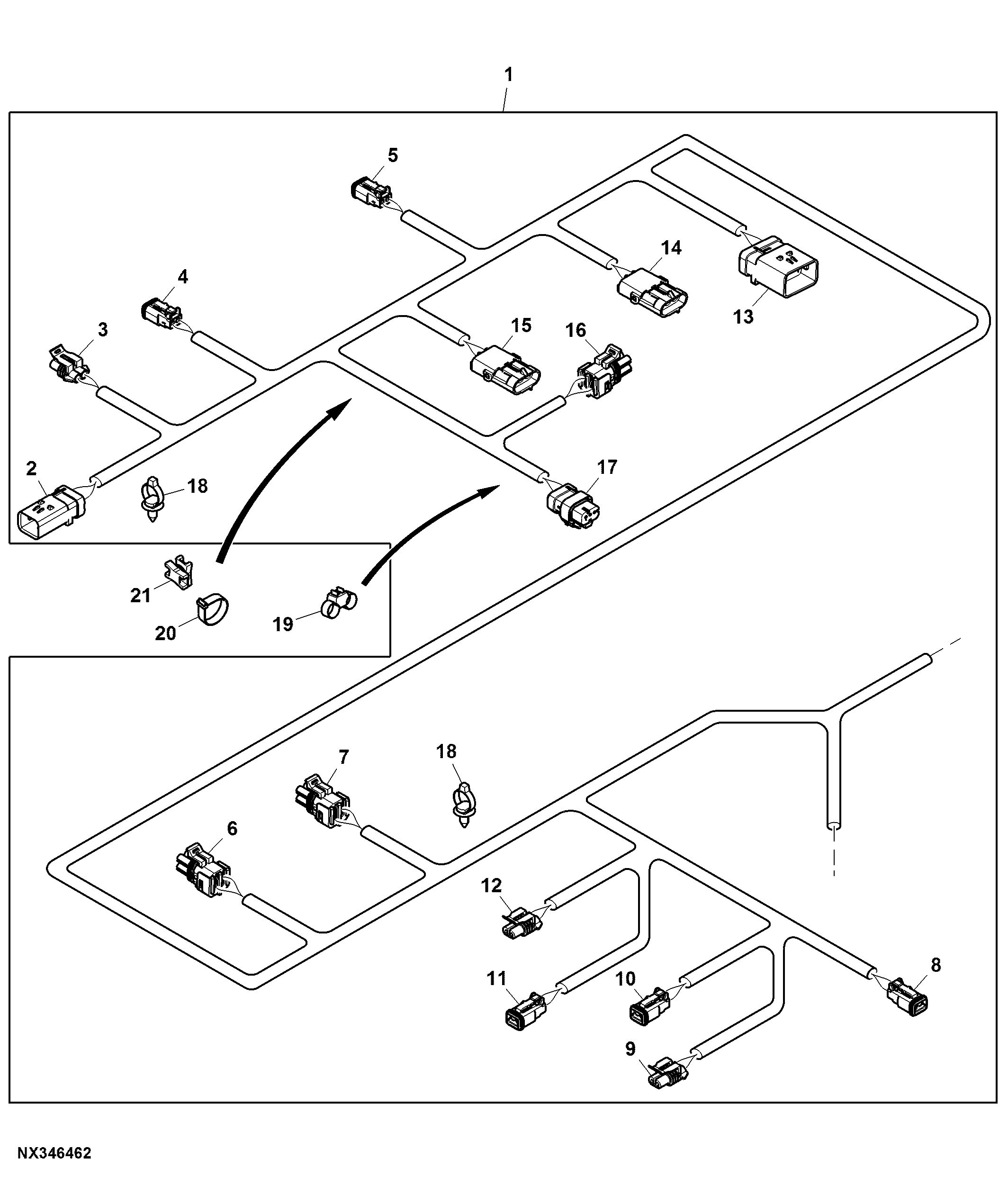 Chassis Wiring Harness, Dry Box Spreader (1/3)