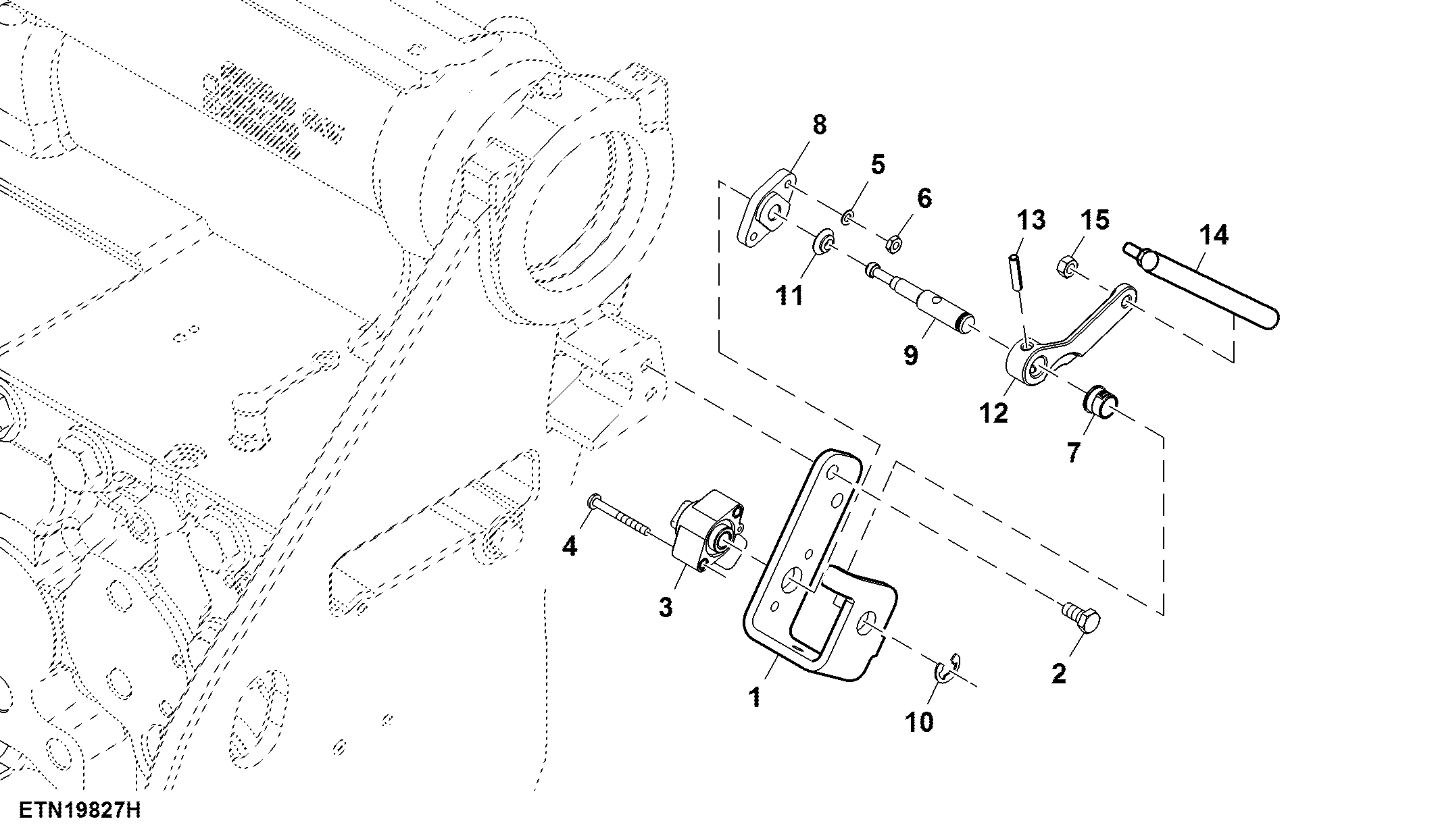 Rotational Hitch Position Sensor and Support, Rear Hitch