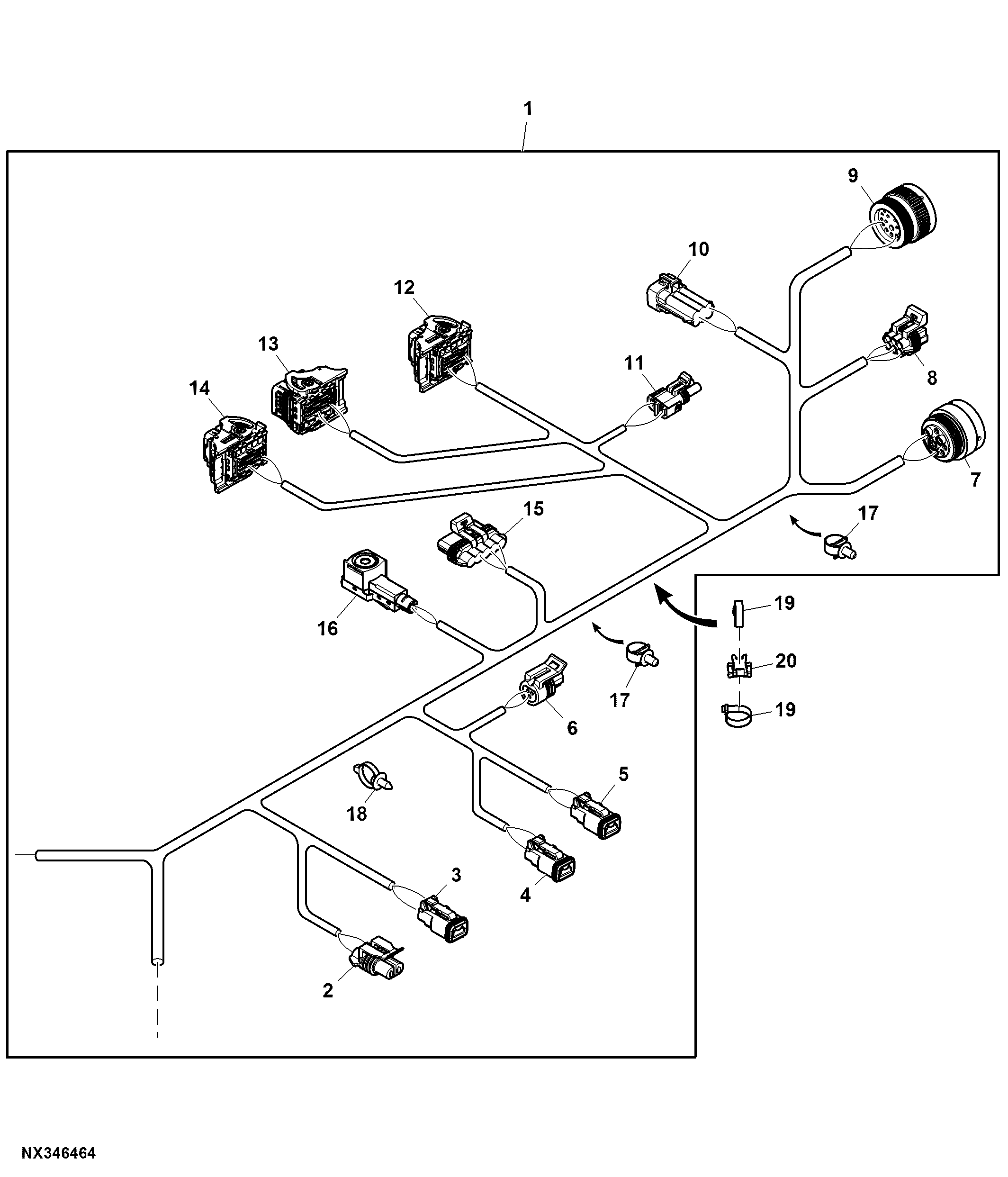 Chassis Wiring Harness, Dry Box Spreader (3/3)