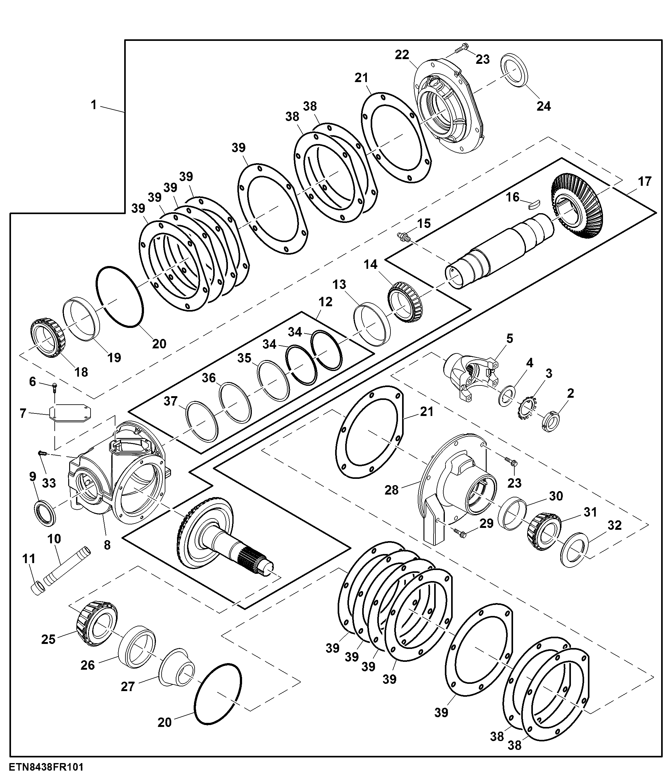 Primary Countershaft Gearcase, Standard Capacity