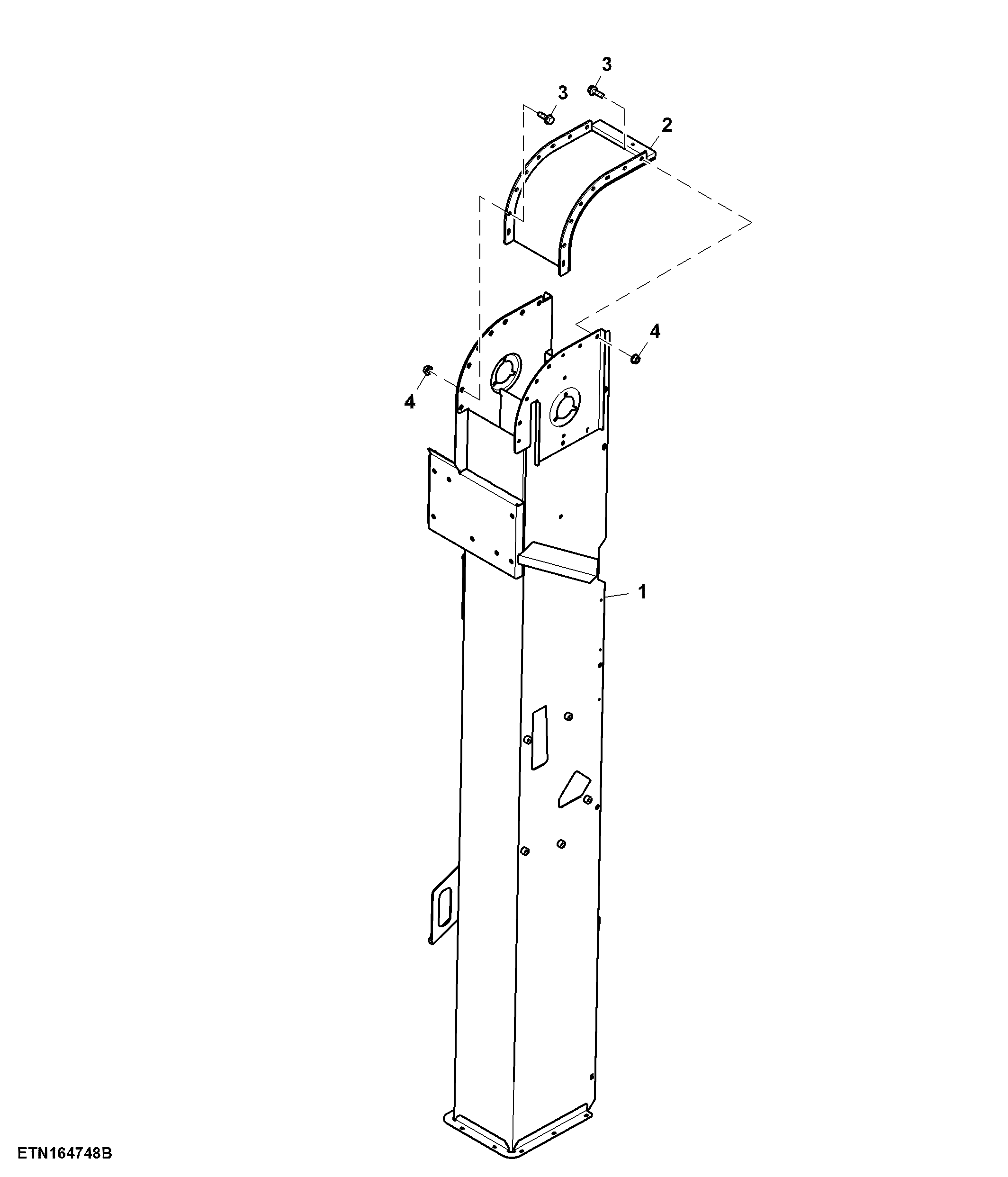 Clean Grain Elevator Housing, Extended Wear (795001 - )