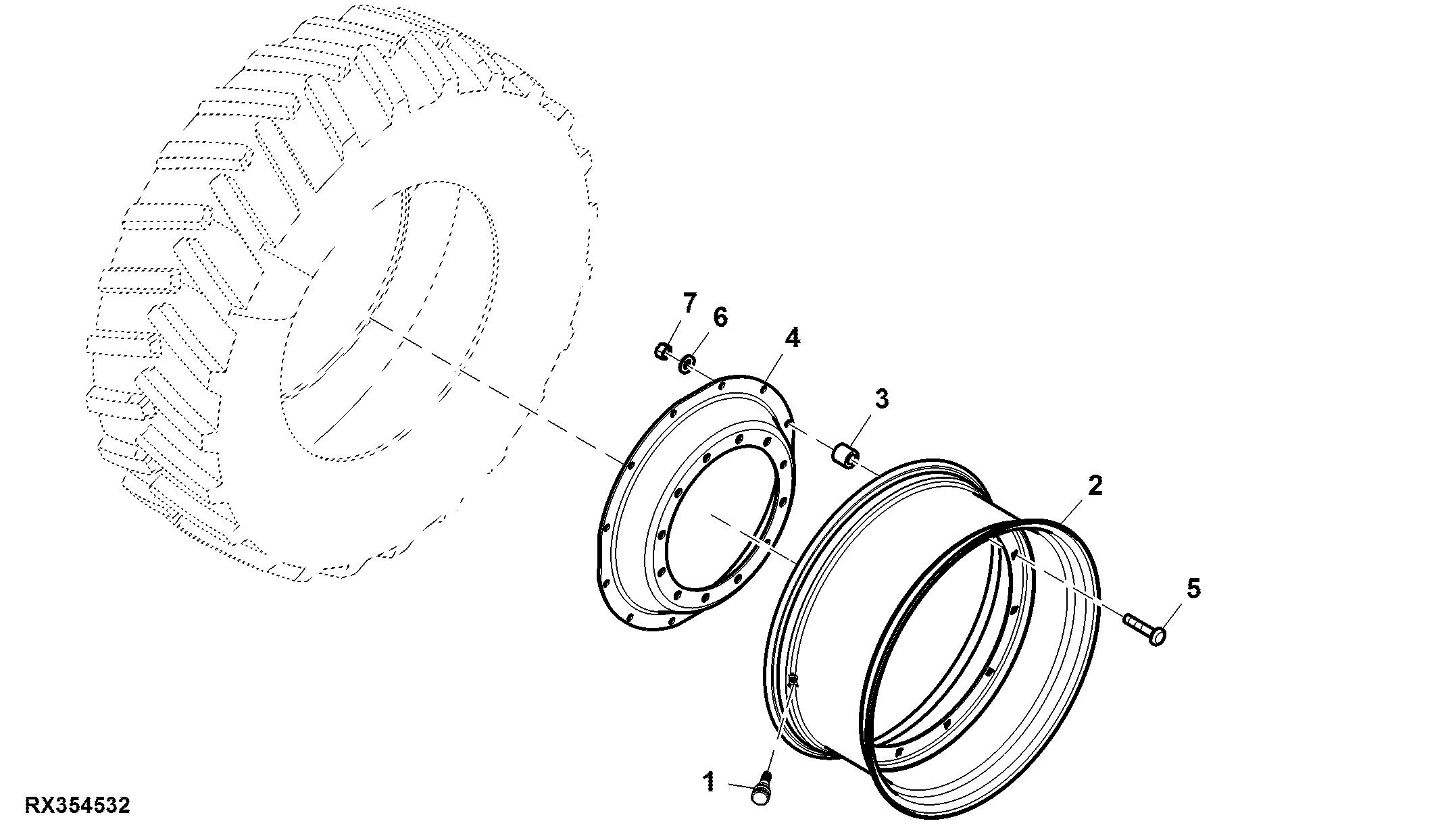 Front Wheel, 16 Position, Group 43 Tires, RH Illustrated
