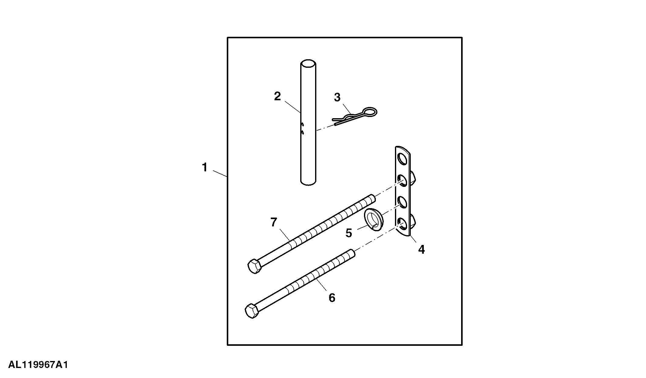 Front Weights Mounting Parts, 300 kg, Attachment