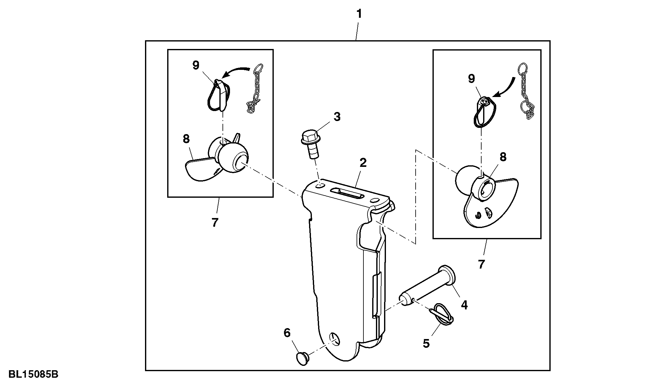 Center Link Bracket, Pick Up Weight, Attachment