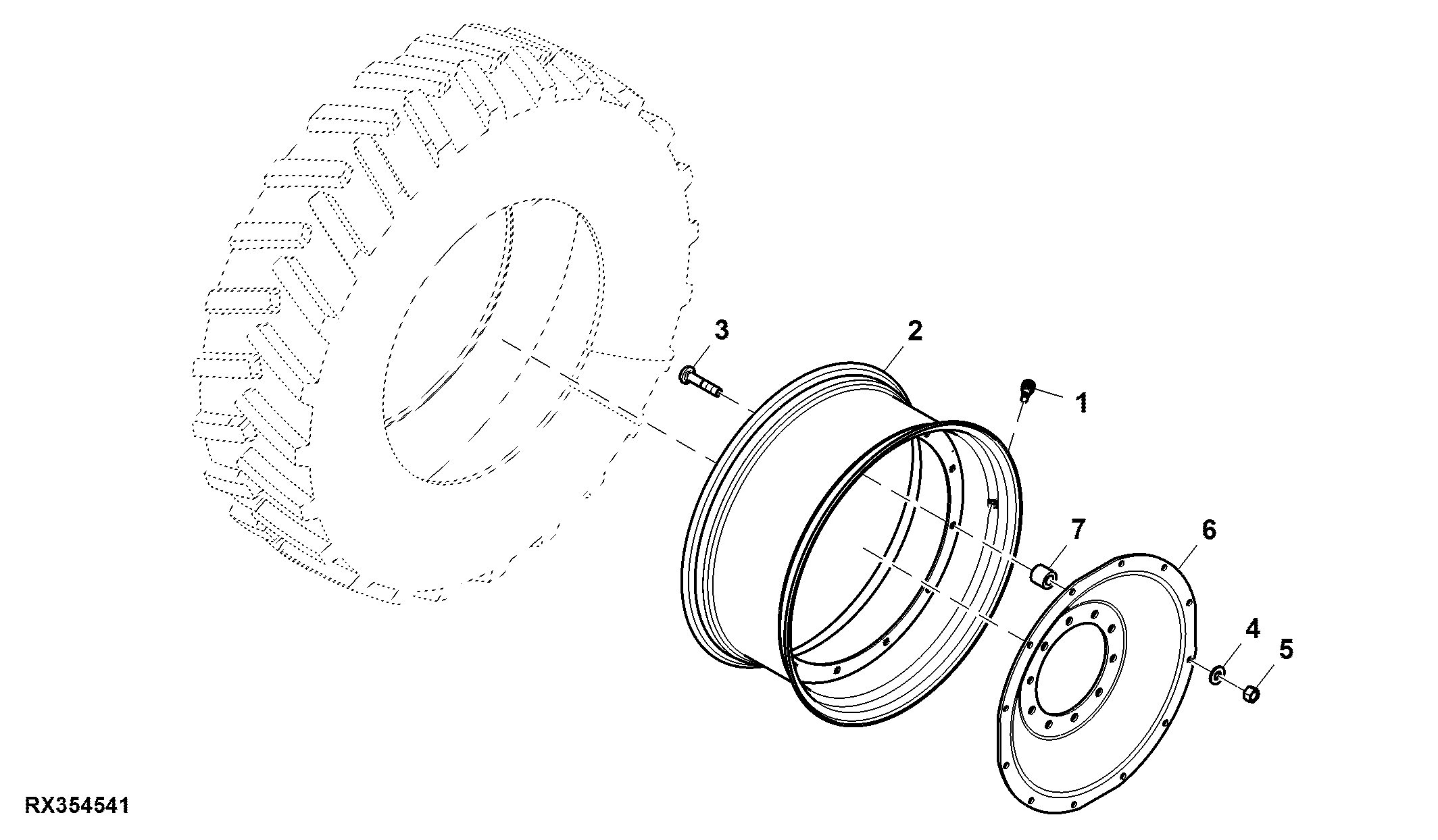 Dual Front Wheel, 16 Position, Group 43 Tires, RH Illustrated