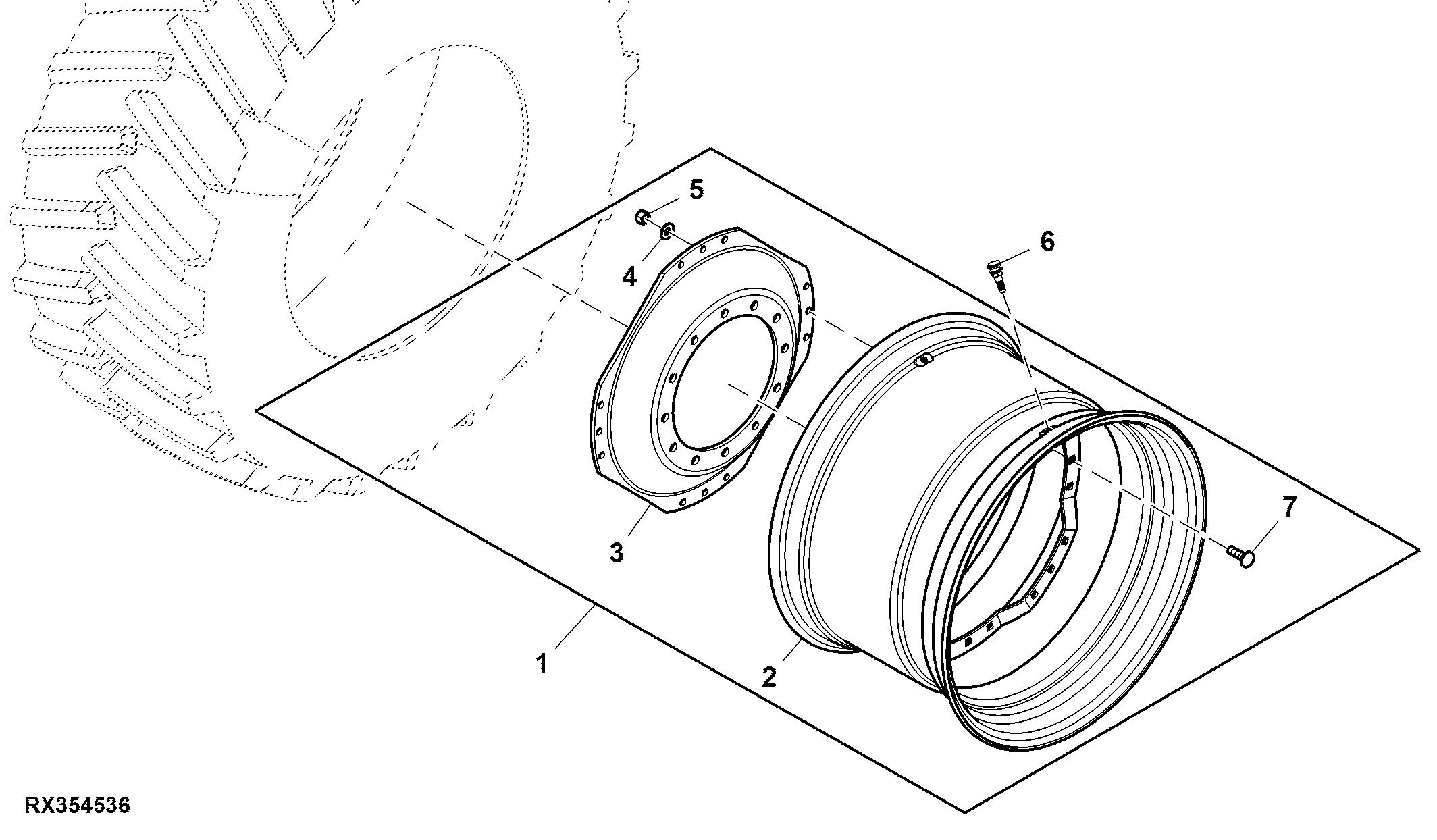 Front Wheel, 8 Position, Group 44 Tires, RH Illustrated