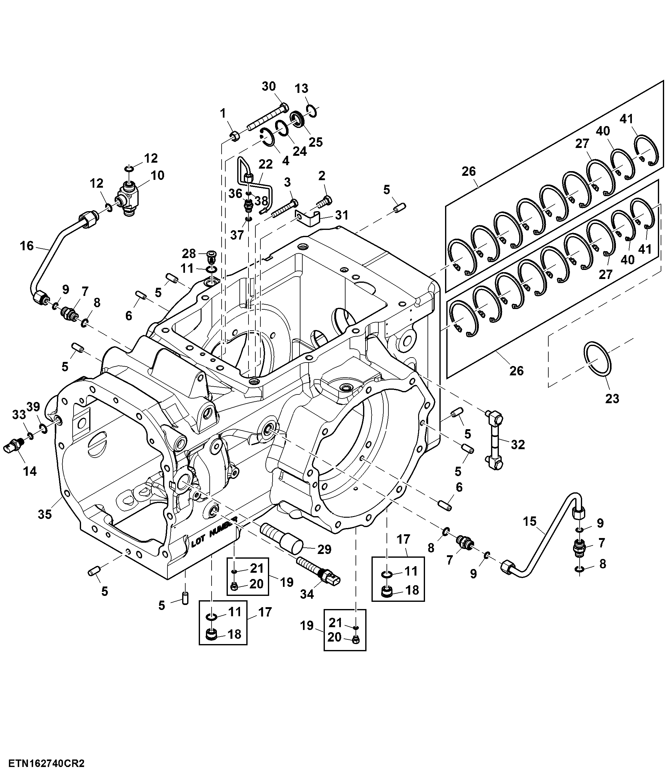 Transmission Housing, Dry Clutch, W/ Ground Speed Sensor