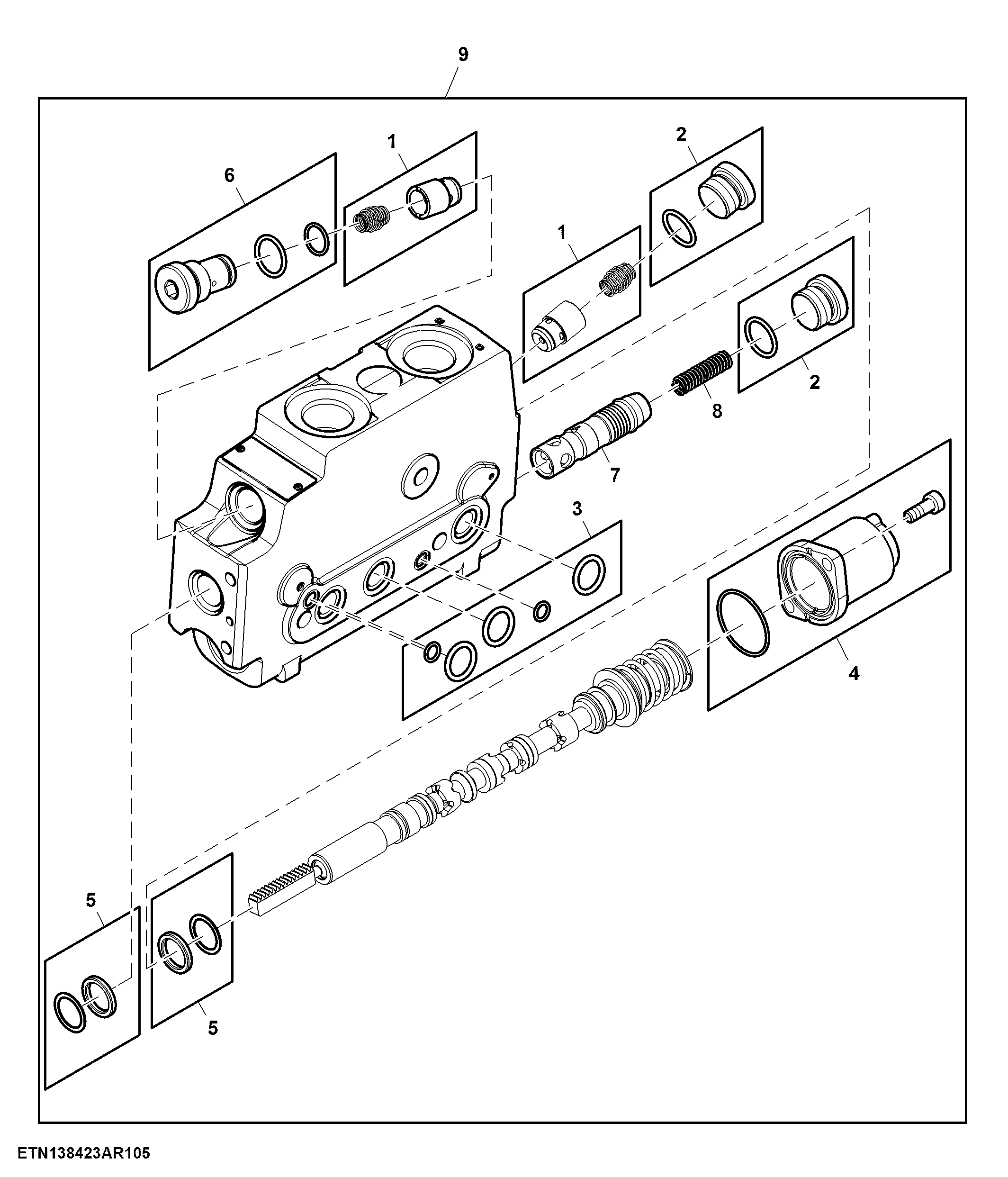 Triple Mid SCV, Electro-Hydraulic, PFC Hydraulics (2/3)
