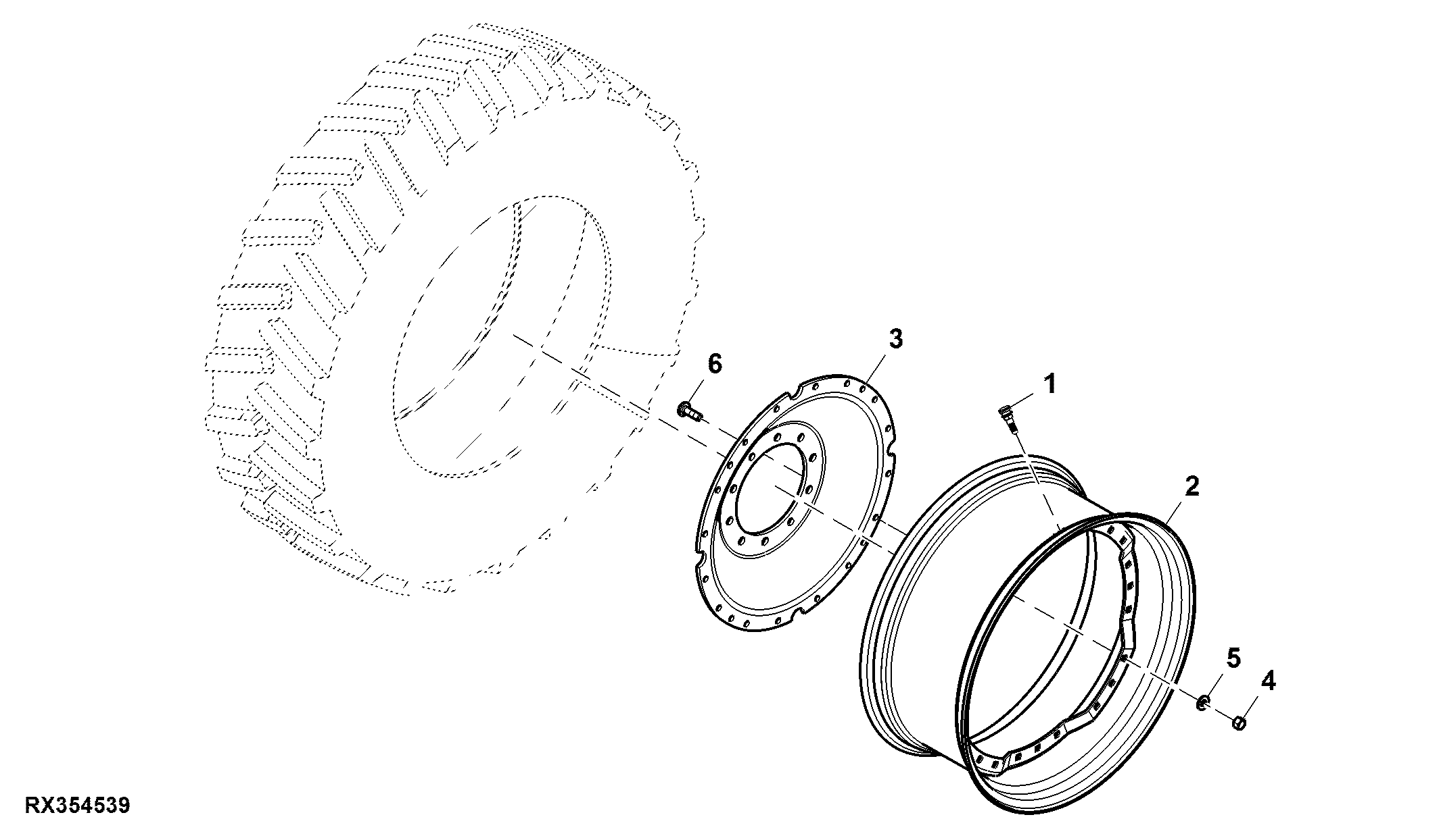 Dual Front Wheel, 8 Position, Group 43 Tires, RH Illustrated