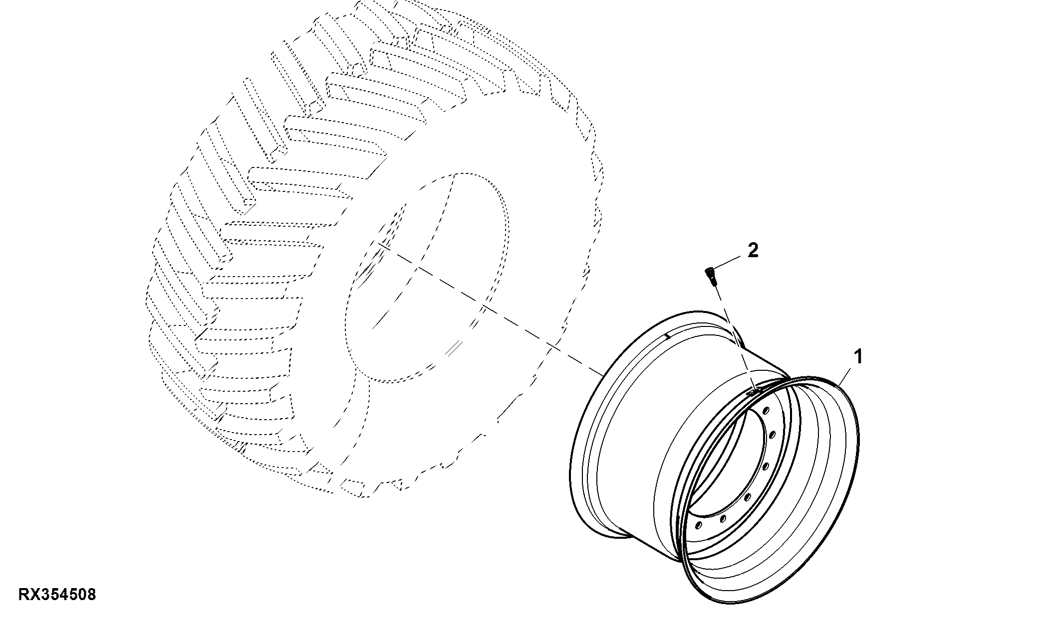 Front Wheel, 2 Position, Group 42 Tires, LH Illustrated