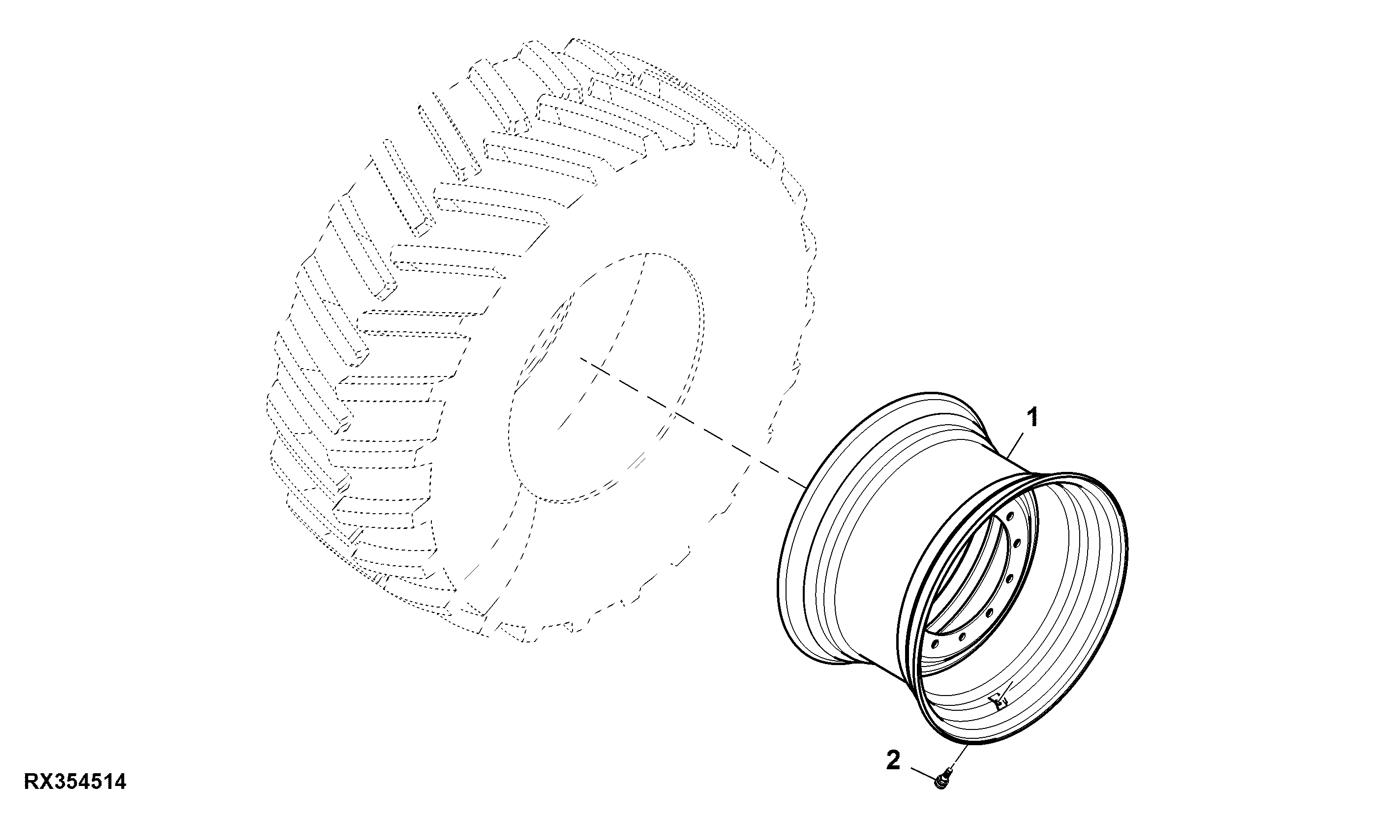 Front Wheel, 2 Position, Group 43 Tires, LH Illustrated