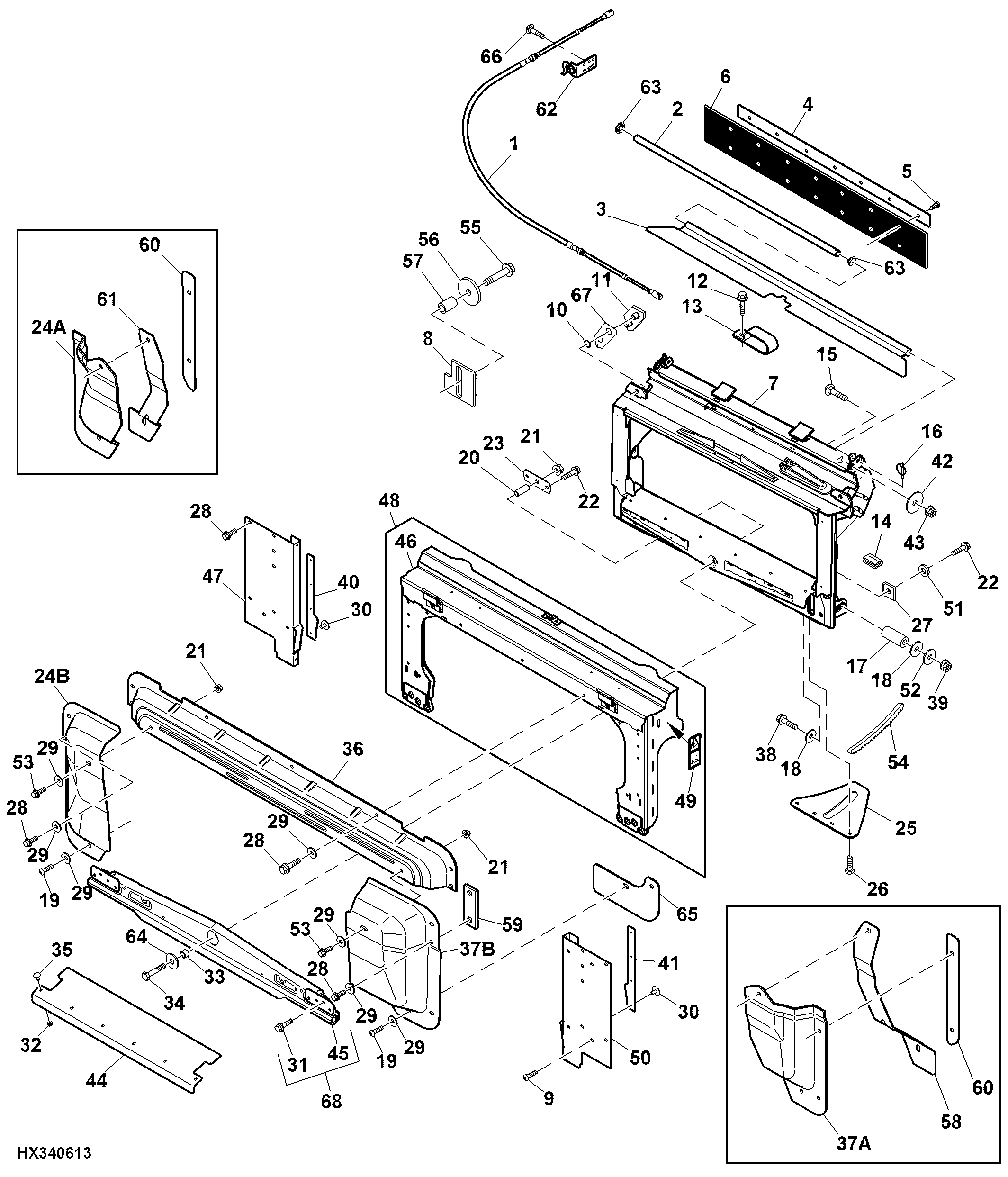 Feeder House Fore / Aft Pivot Frame, Contour Master (735101 - )