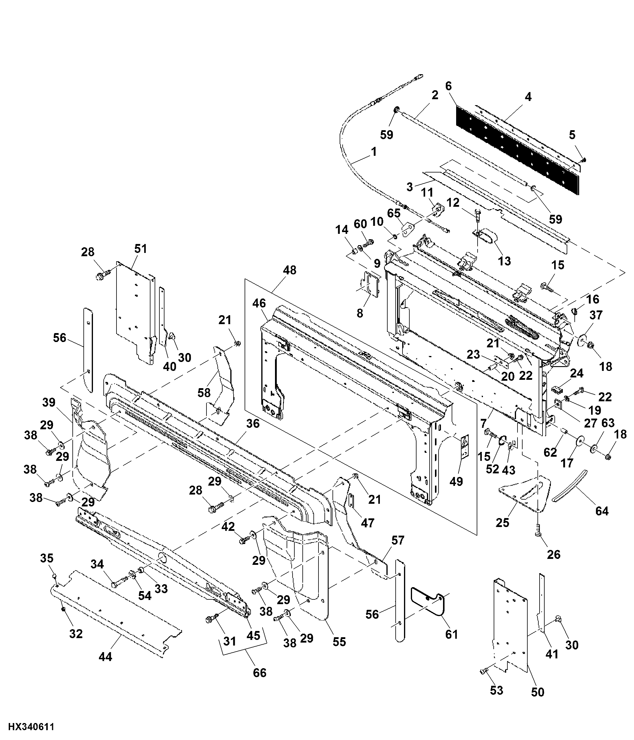 Feeder House Fore/Aft Pivot Frame (Contour Master) ( - 730100)