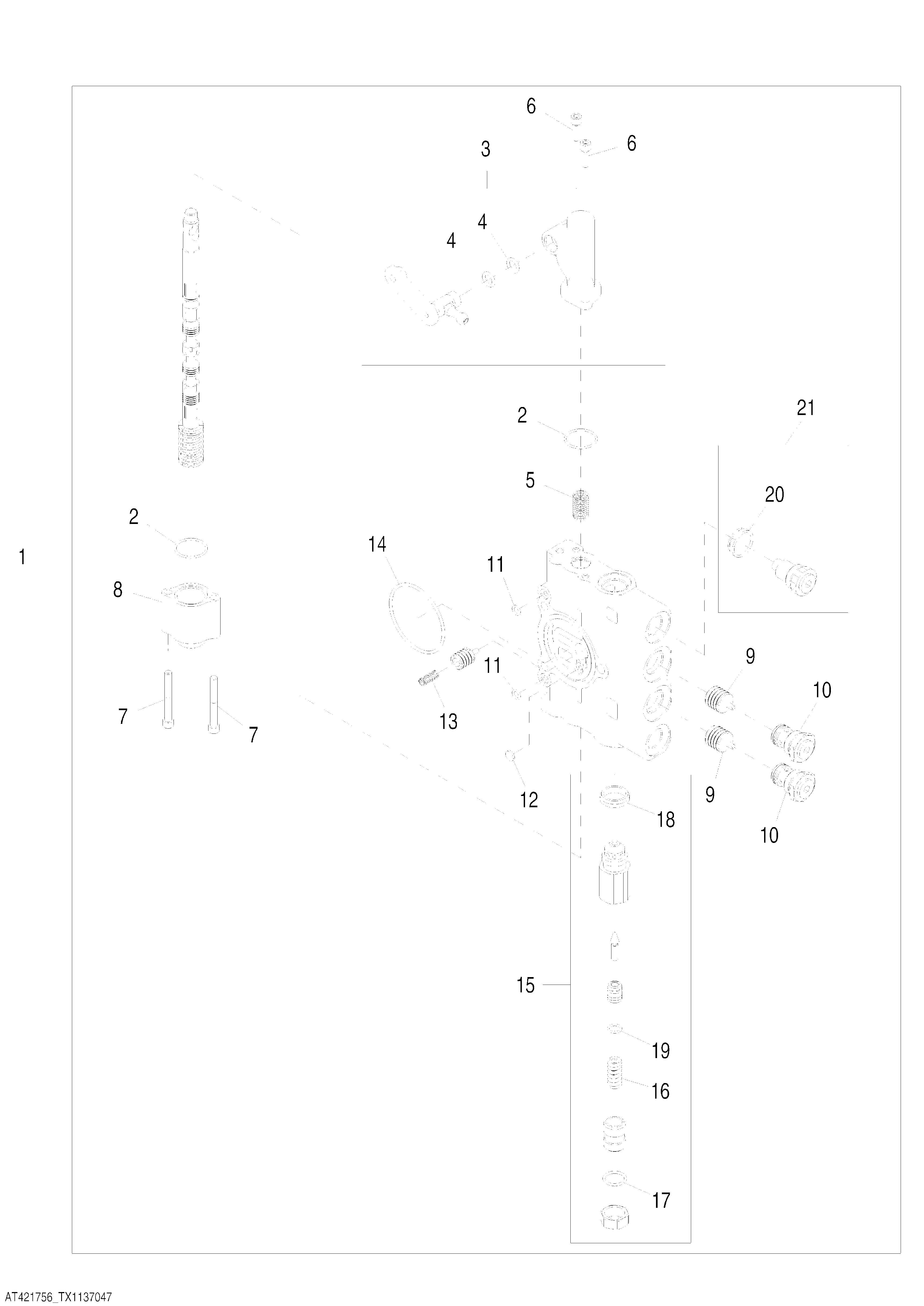 Wheel Lean Valve Section, Standard Controls