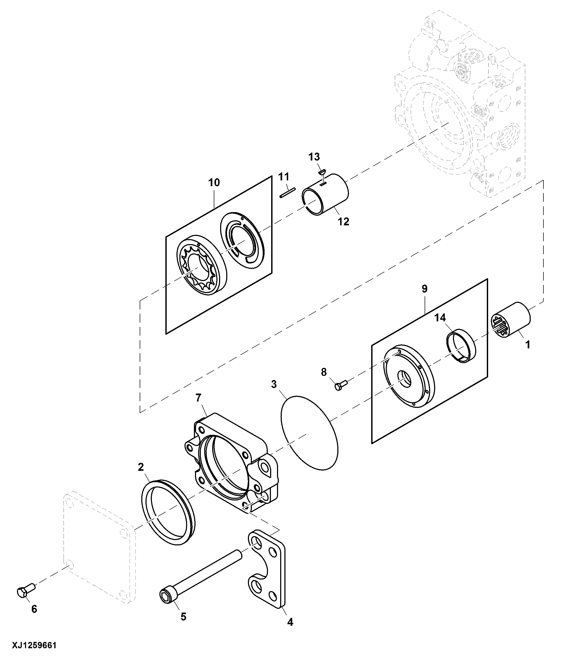 Hydrostatic Pump Components, Charging System and Filtration Manifold