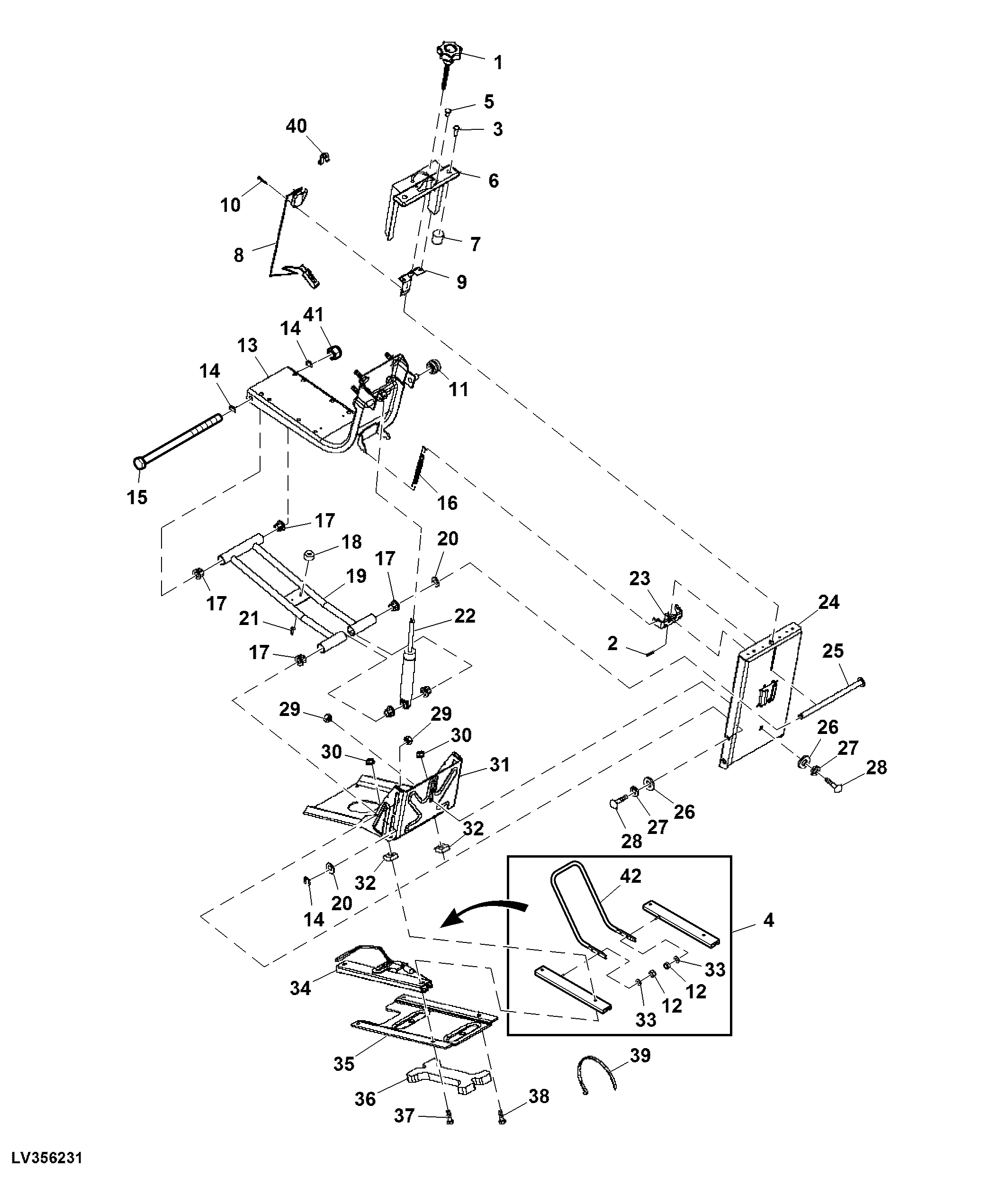 Seat Suspension/Seat Switch (Straddle Mount)