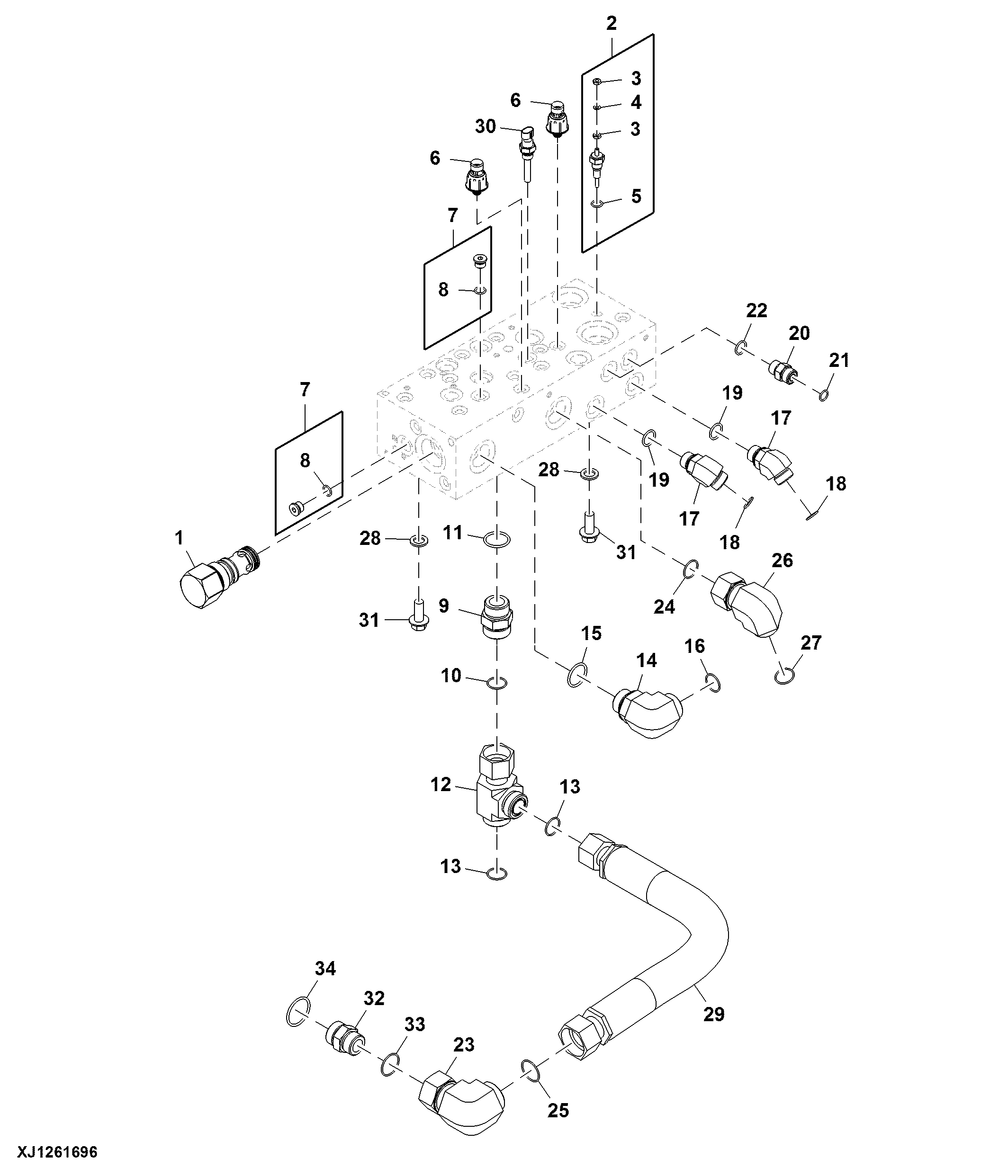 Hydrostatic Integrated Control Valve, Right And Rear
