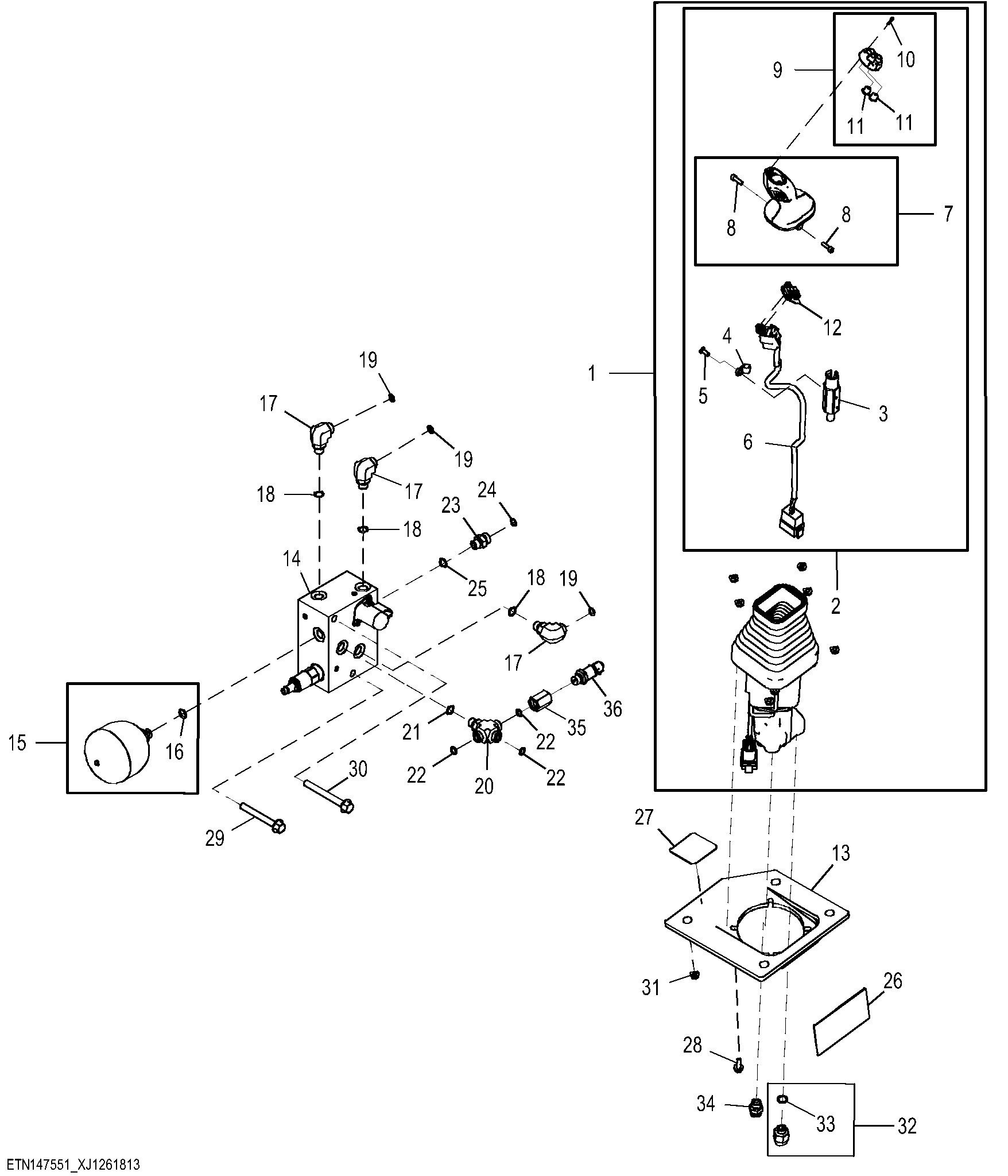 Joystick Pilot Control without Front Auxiliary Hydraulic