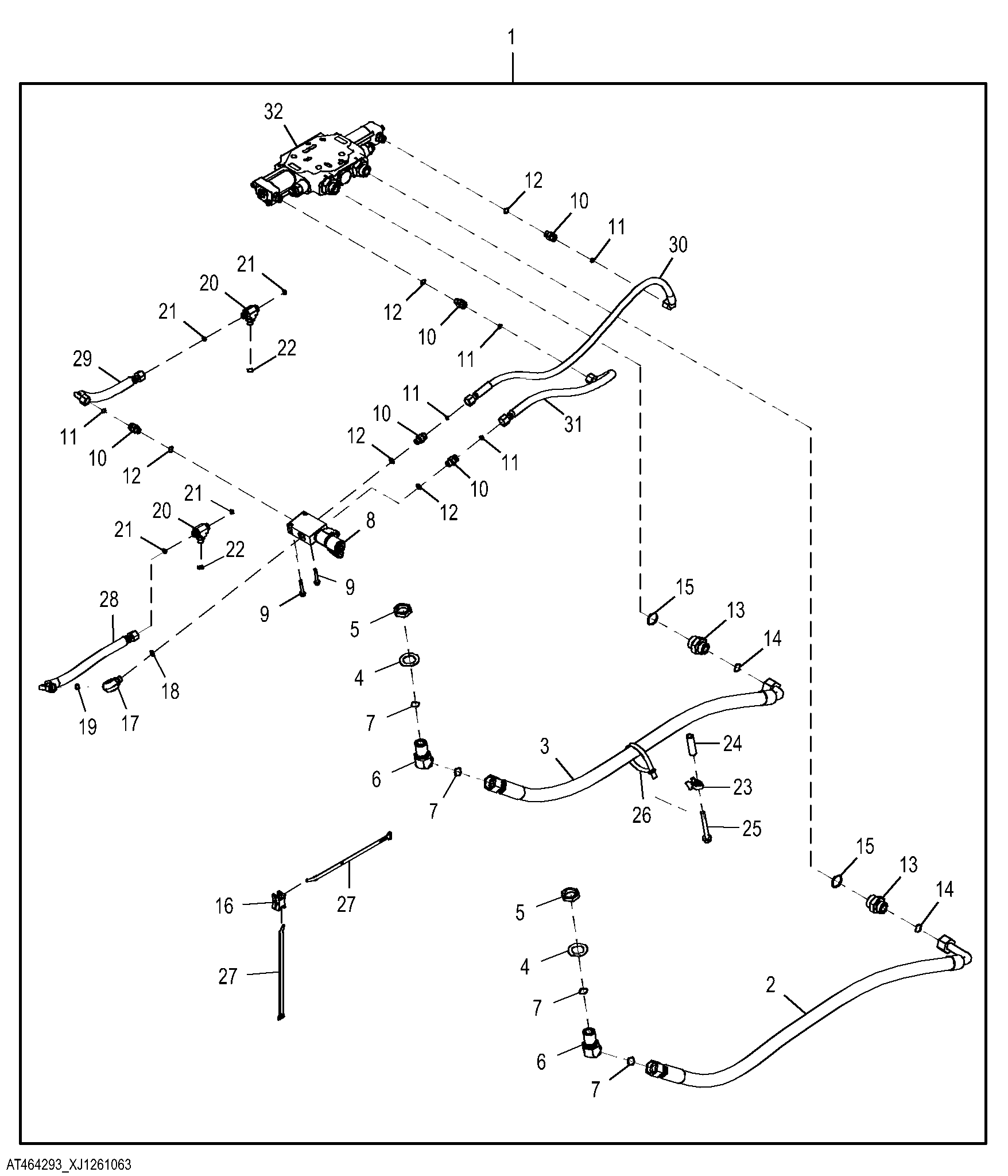 Dual Axis Front Auxiliary Hydraulics, Field Kit