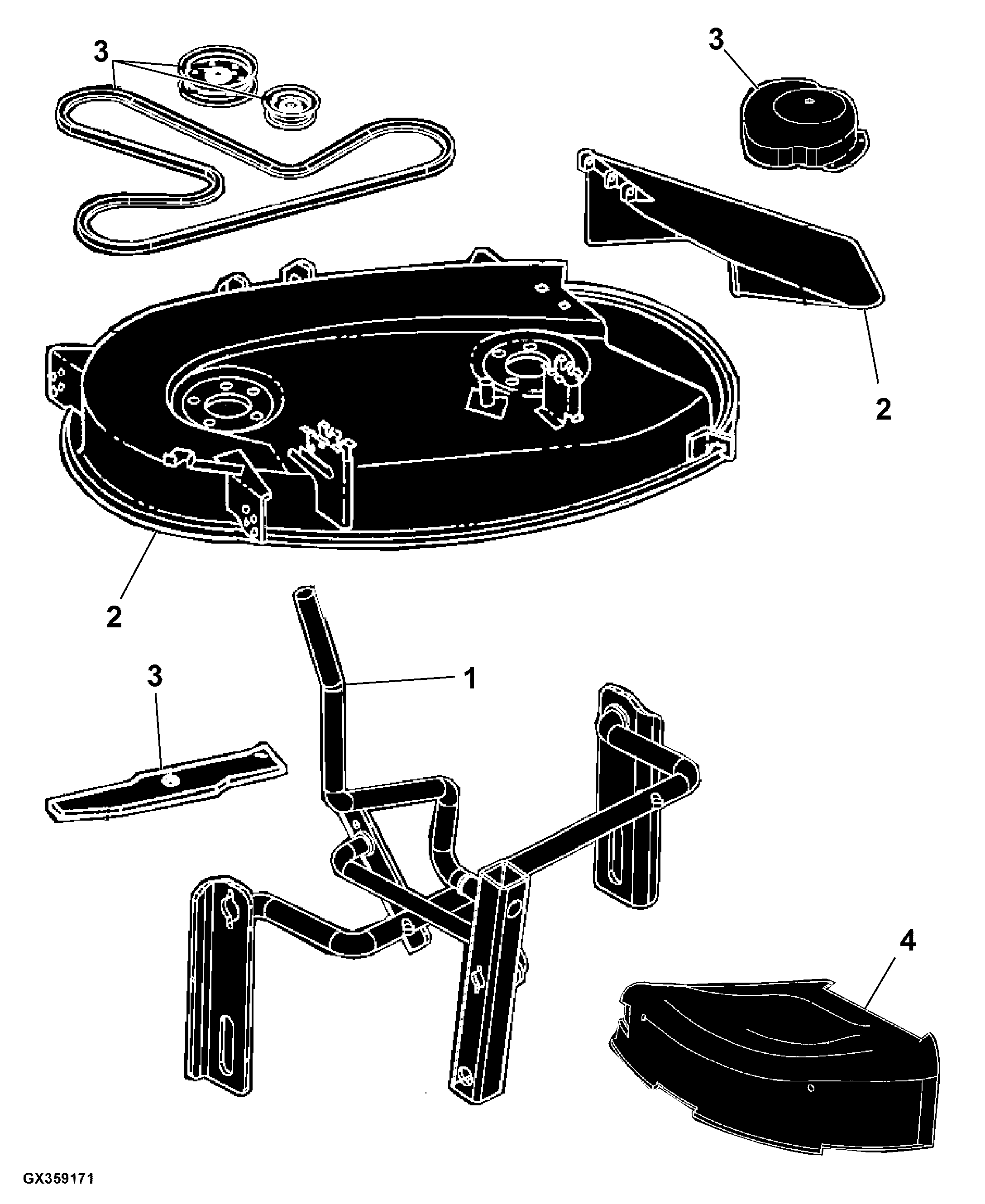 85 Mower Deck and Lift Linkage