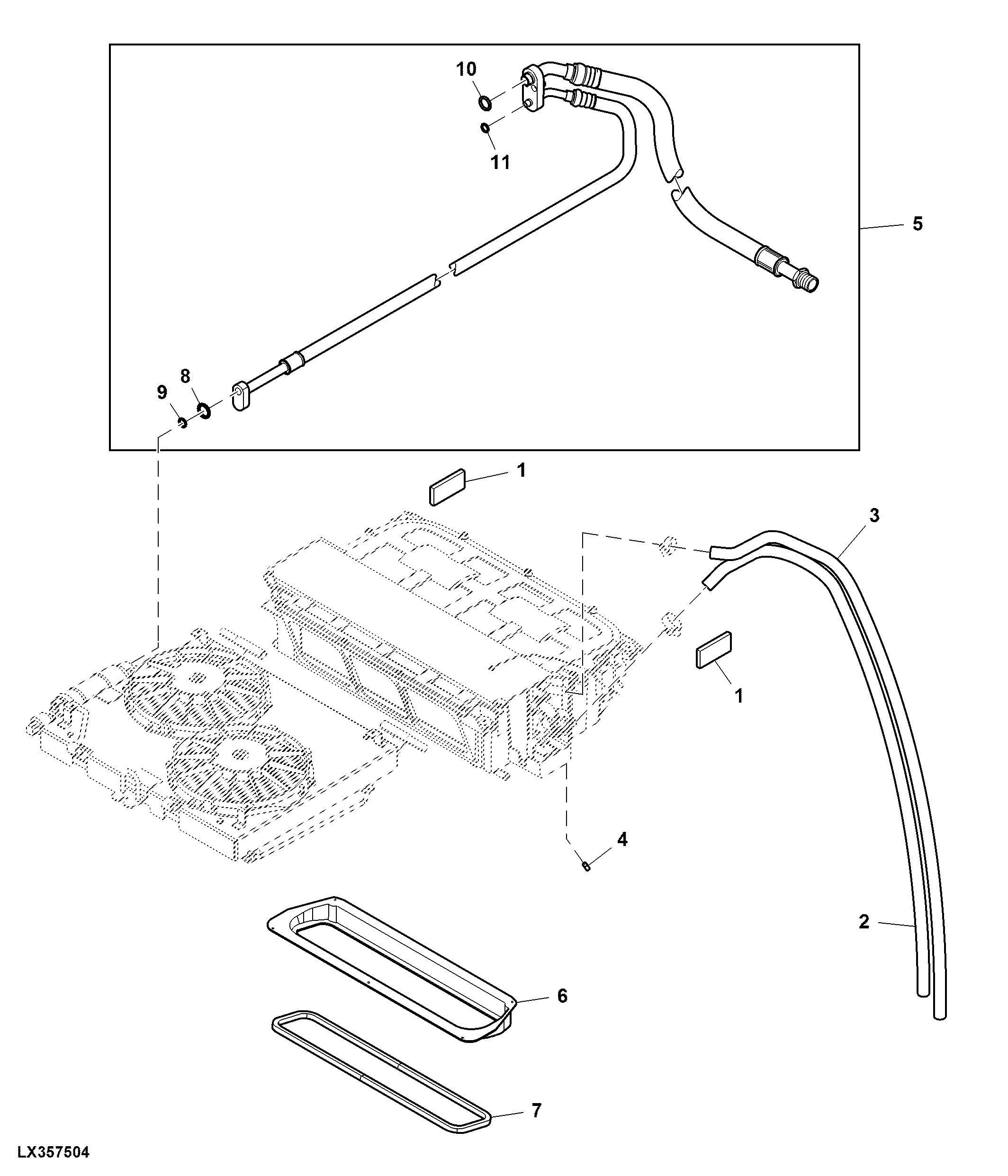 Air Conditioning System, Heater Unit / Hoses