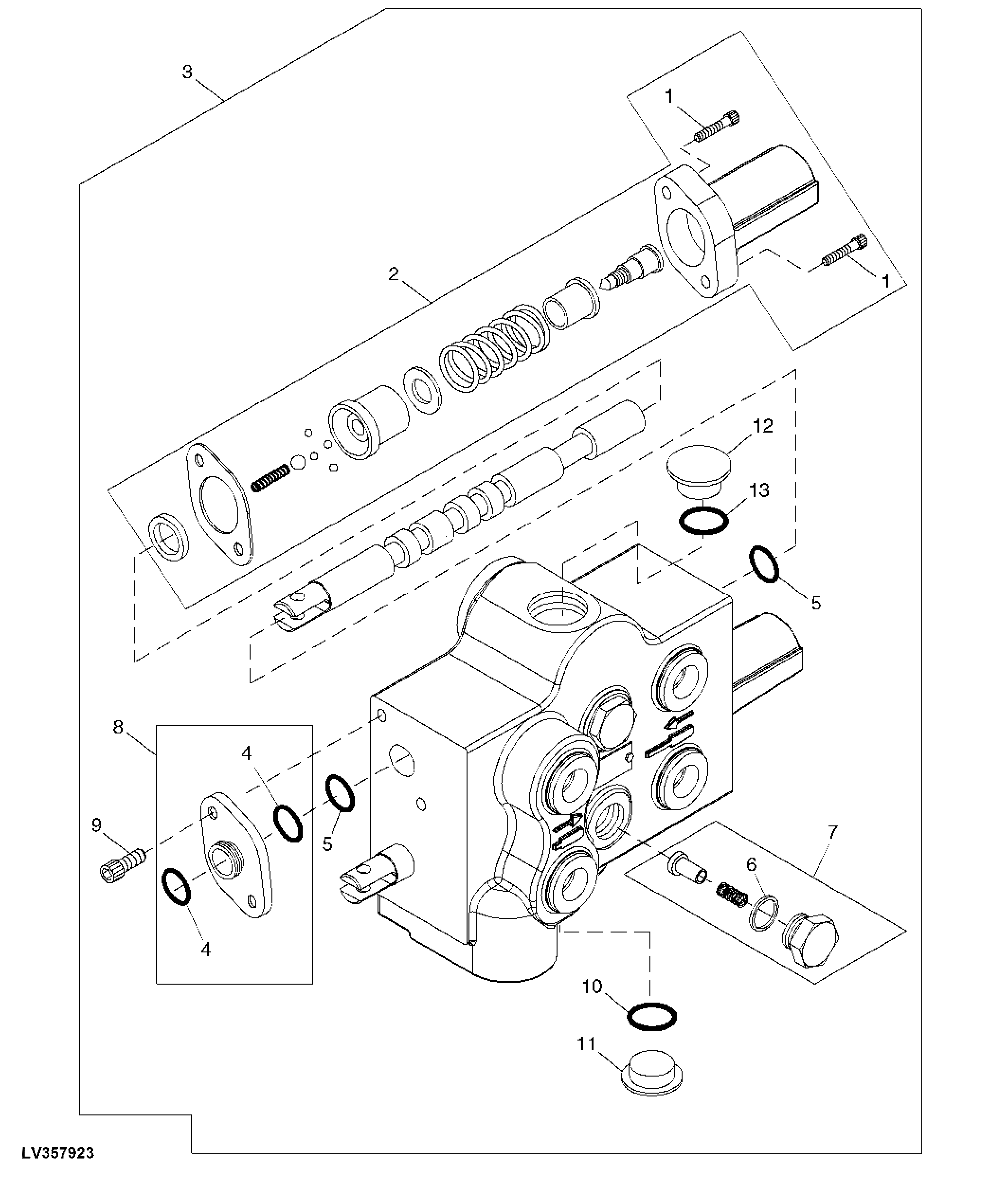 DUAL REAR SELECTIVE CONTROL VALVE (SERVICE ONLY)