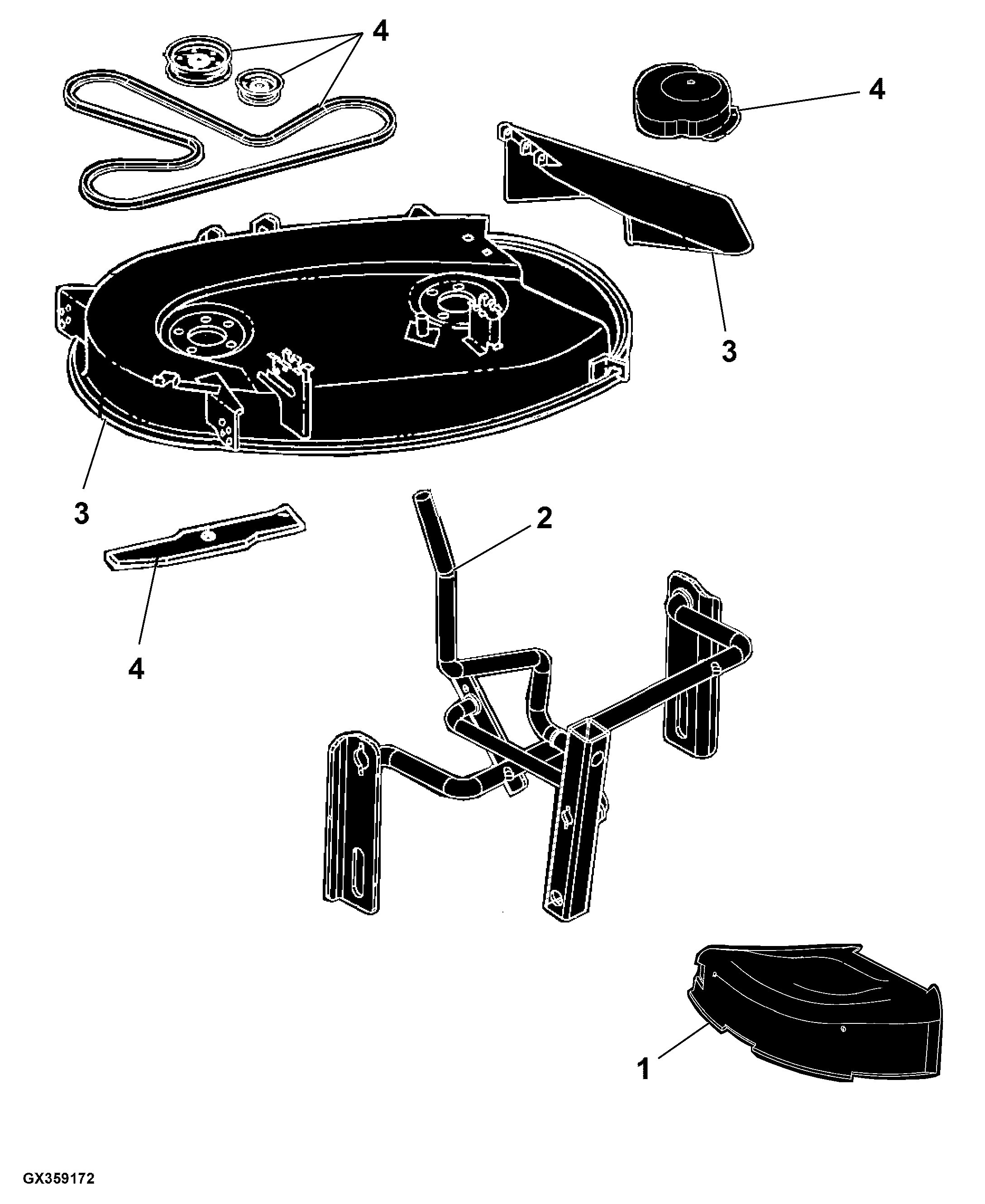 85 Mower Deck and Lift Linkage