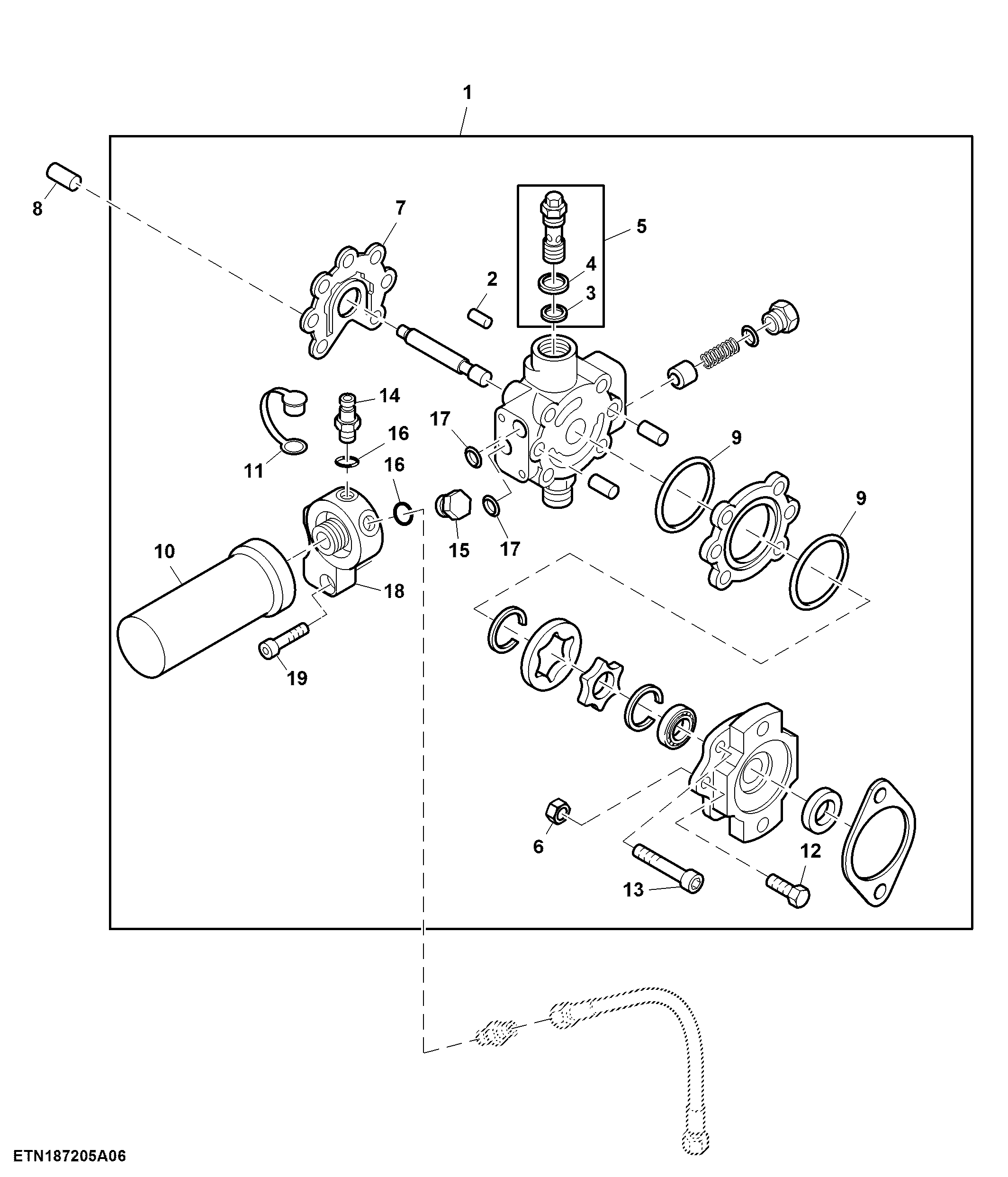 Hydrostatic Drive Charge Pump, Push Button Shift Transmission, Tier 2