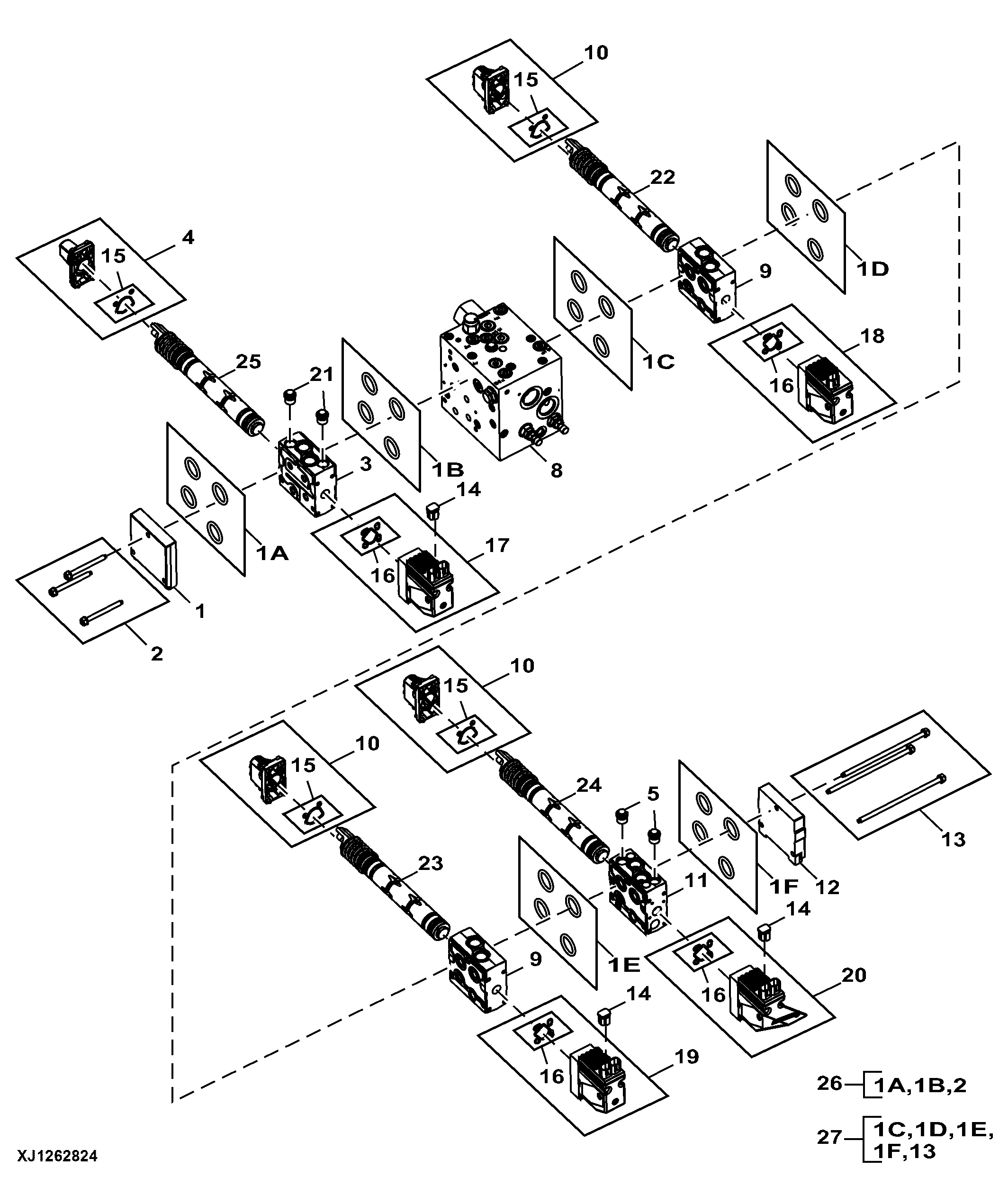 Integrated Grade Control Hydraulic Control Valve Components